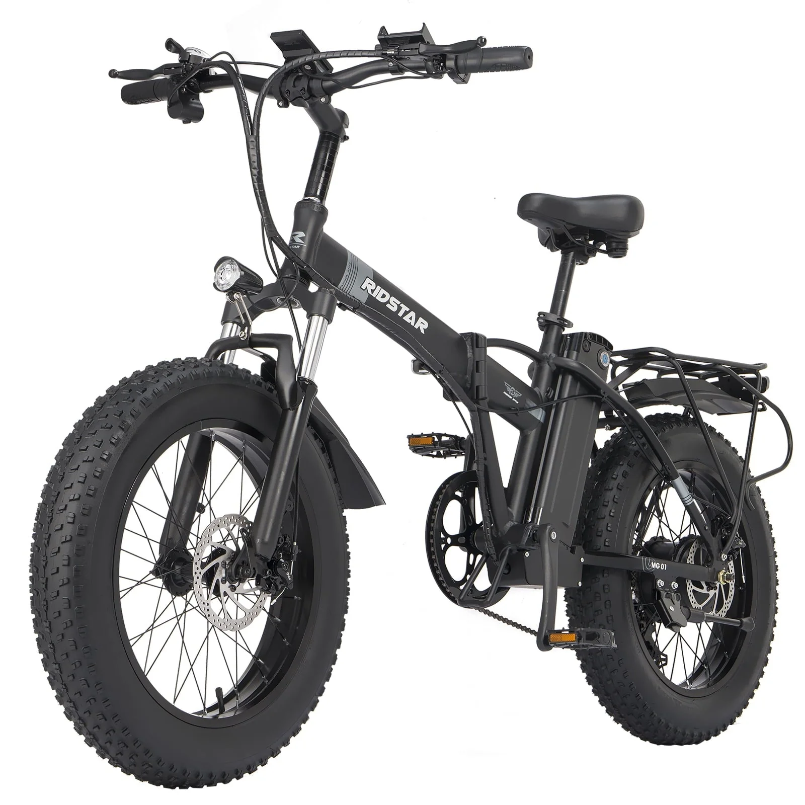 Electric Bike 20" Fat Tire Ebike 750W 48V 14AH Mountain Cycling 19.8MPH Foldable Ebikes