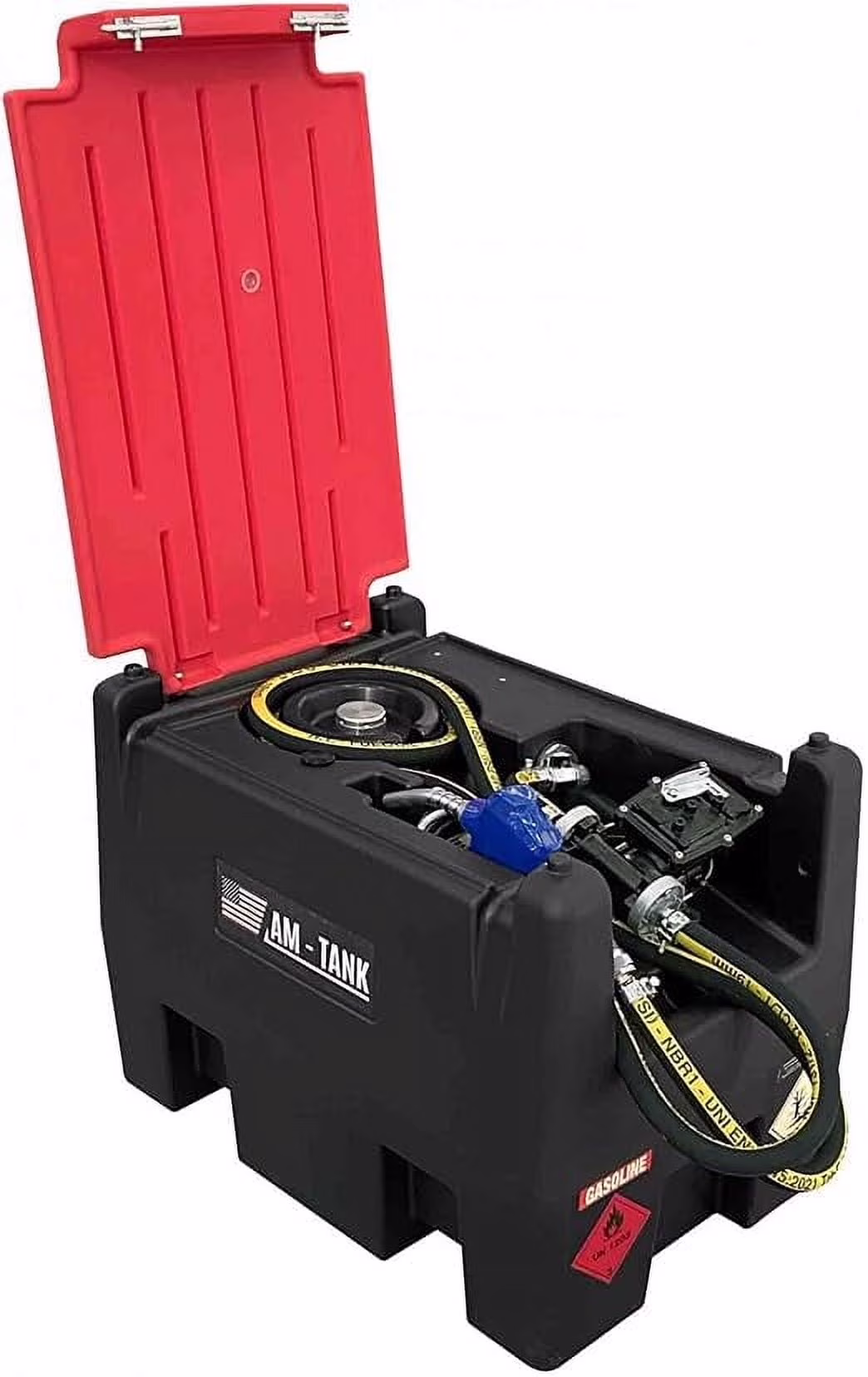AM-TANK 58-Gallon Portable GAS Tank with 12V Pump