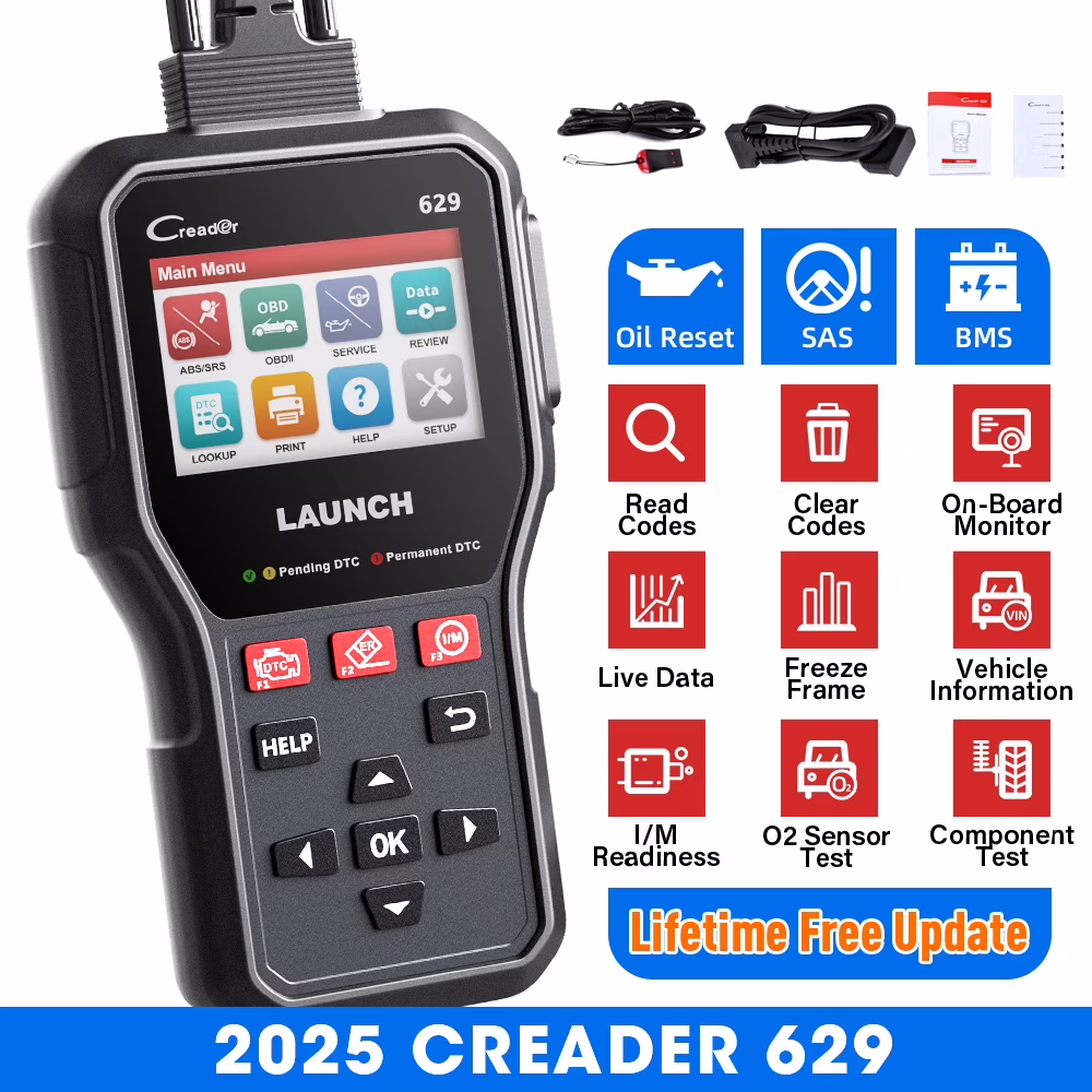LAUNCH CR629 OBD2 Scanner, Car Diagnostic Tool Full OBD2 Functions Active Tests,Lifetime Free Update