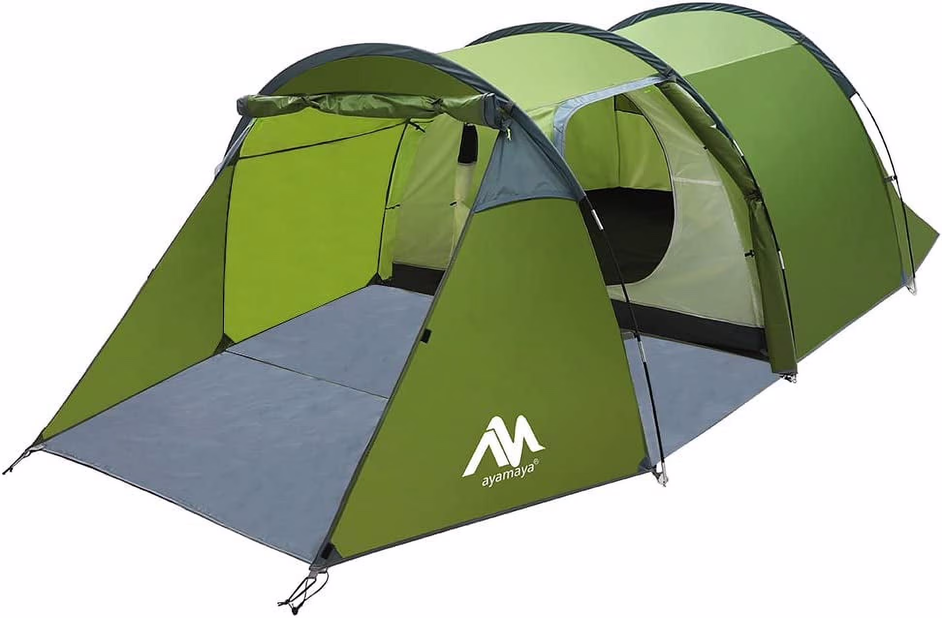 Tunnel Tent for Camping, 2WIN2BUY 3-4 Person Camping Tents with2 Rooms Design - Detachable Bedroom & Vestibule with Footprint, Easy Setup for Outdoor