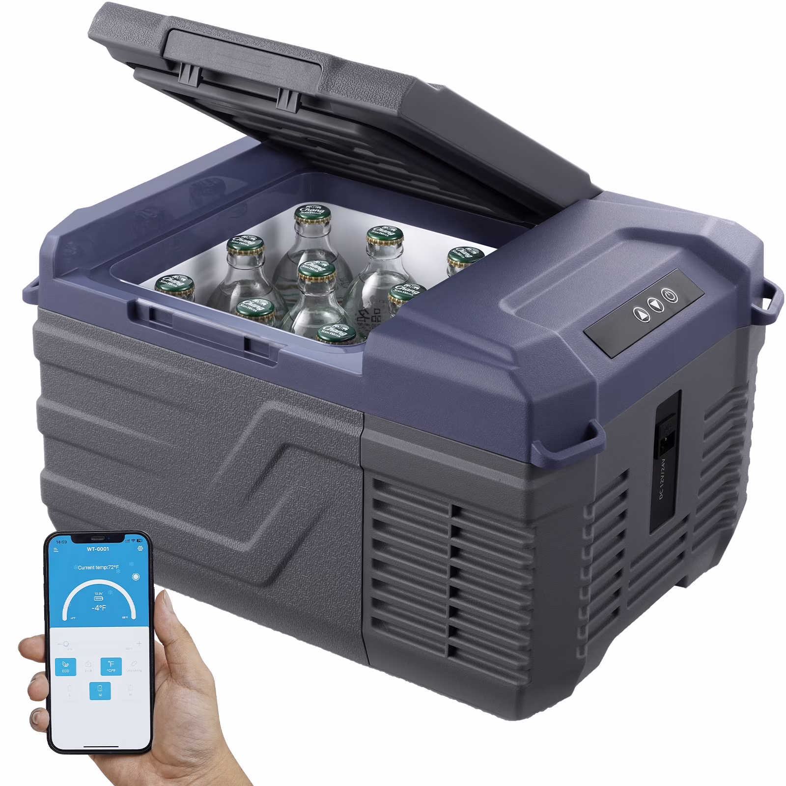 XYTREWPortable Car Refrigerator Cooler Freezer Compressor 9 L Single Zone for Car Home �?9  Single temperature zone compressor refrigeration car refrigerator, portable refrigeration and freezing