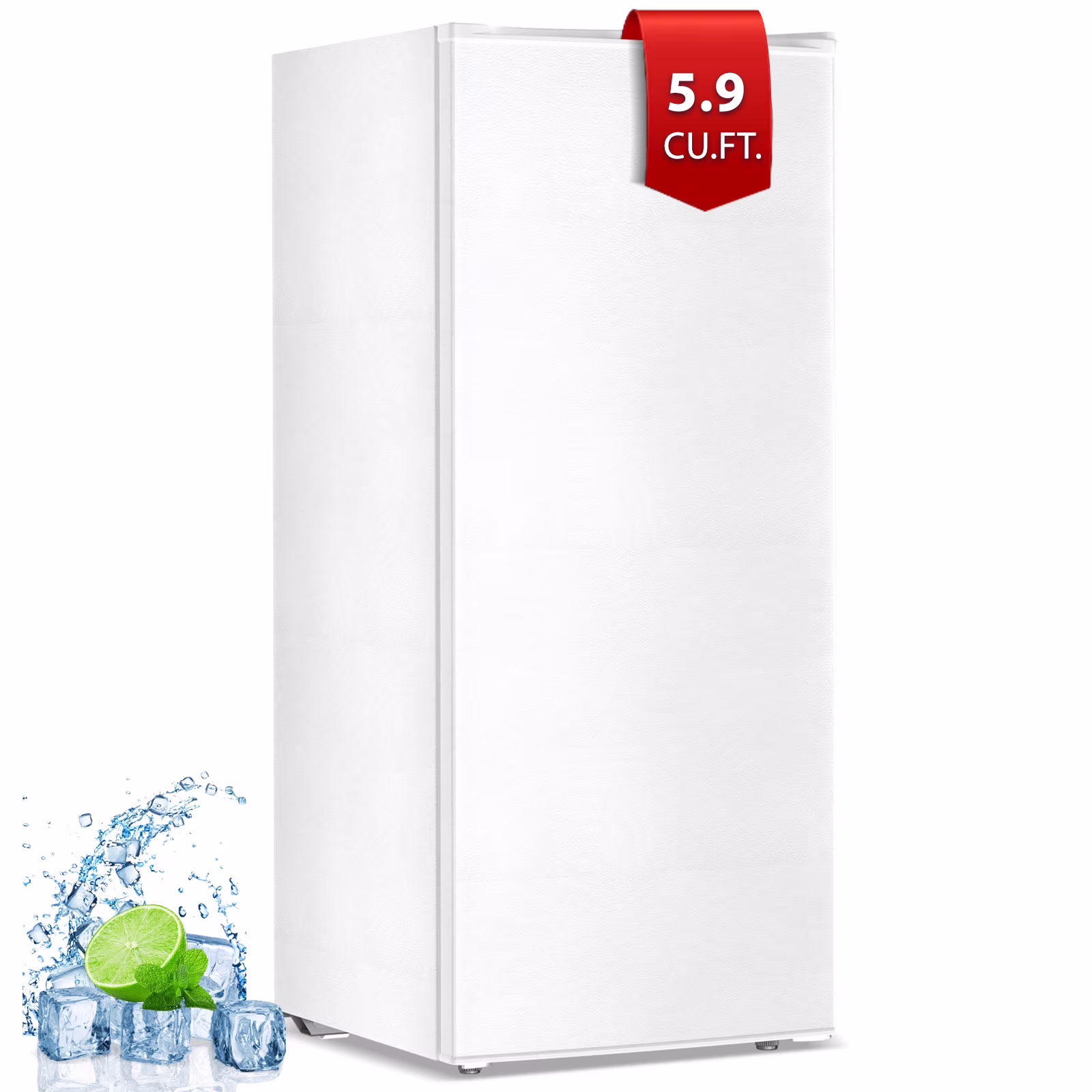 KNDKO 5.9 Cu.ft Upright Freezer, Mini Stand up Freezer with Adjustable Thermostat for Home/Office/Dorms/Apartment