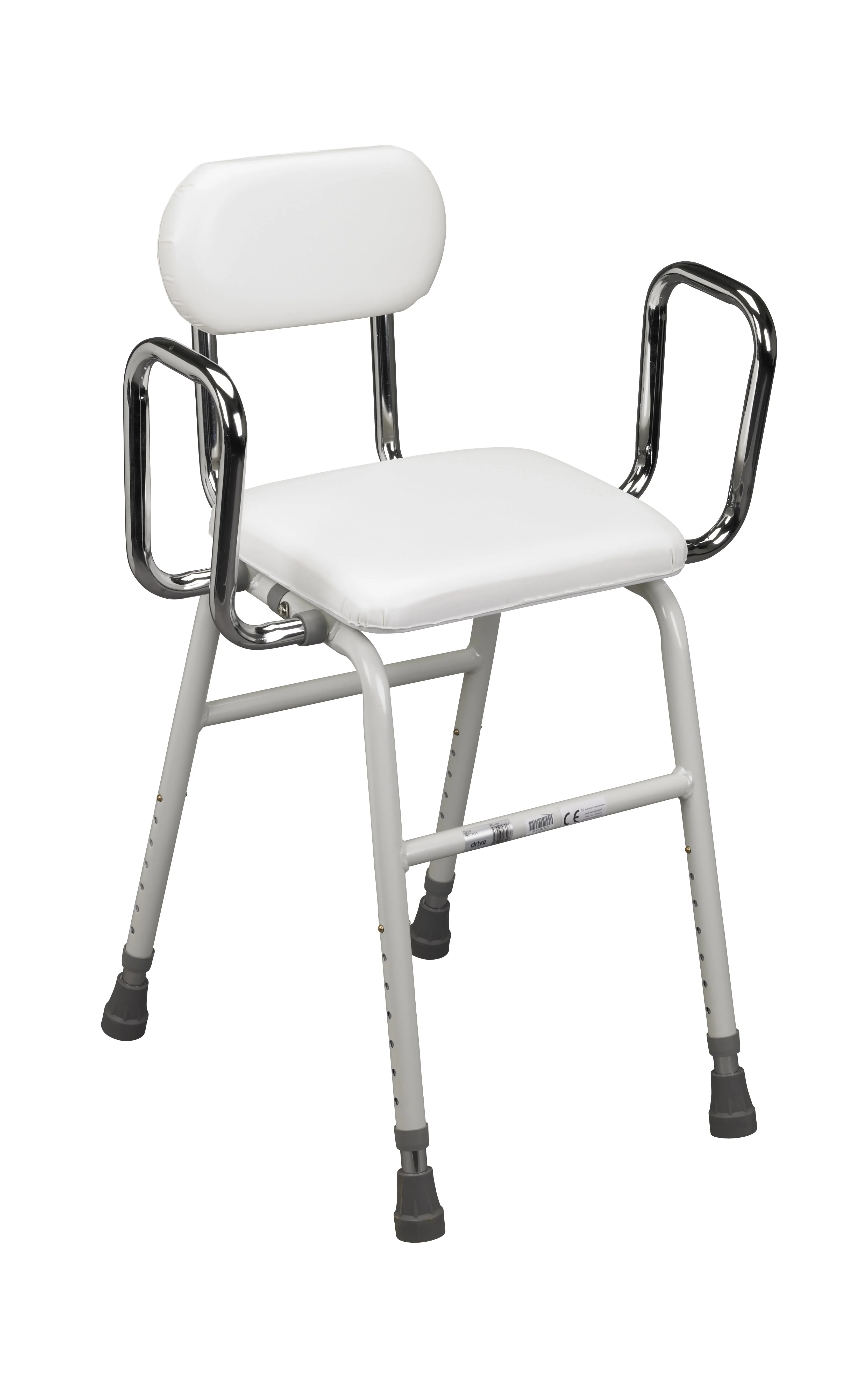 Drive Medical All-Purpose Kitchen Stool w/ Adjustable Arms and Padded Seat