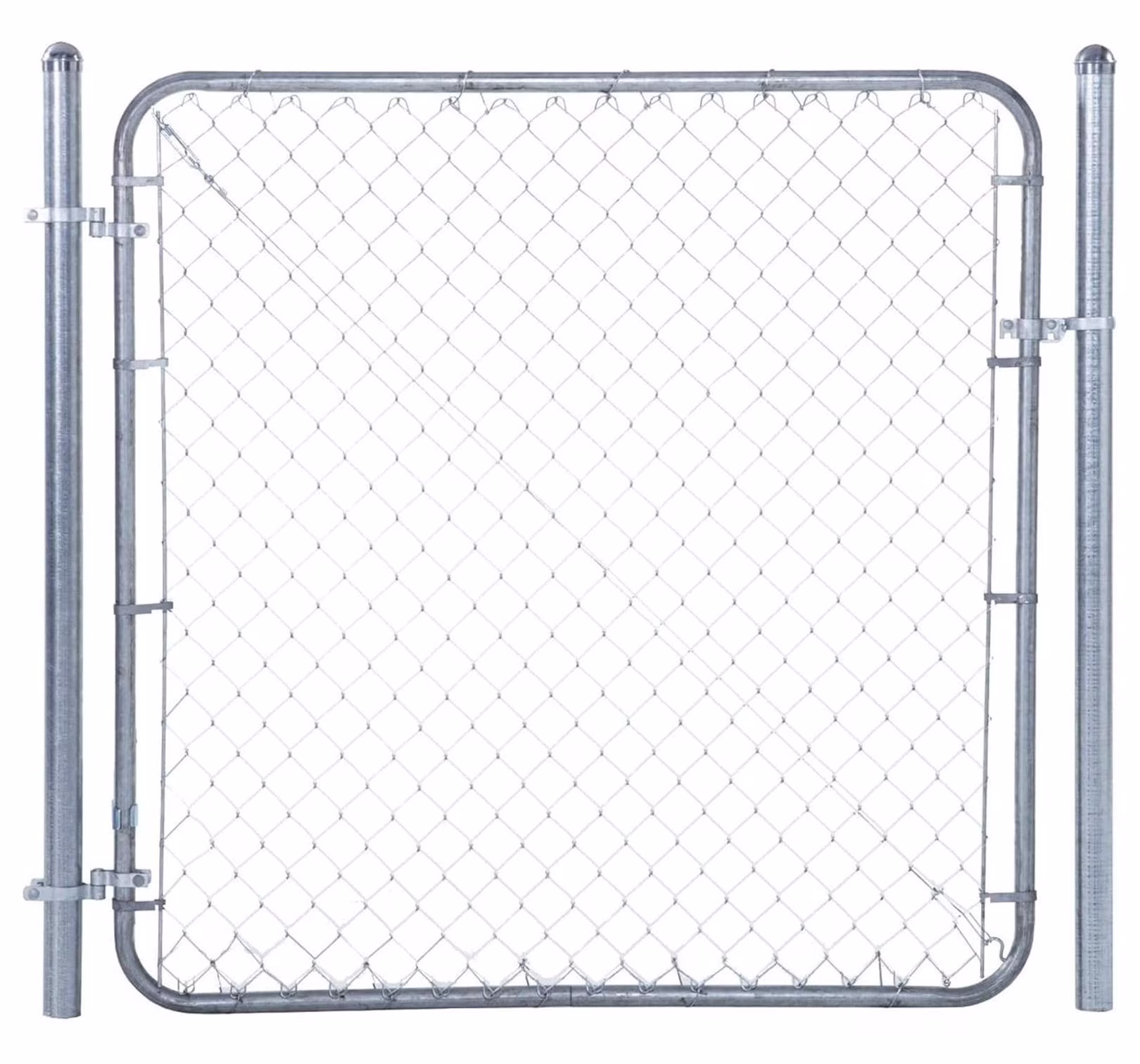 Adjust-A-Gate Chain Fence Gate Kit with Round Corner Frame (24"-72" W x 6' H)