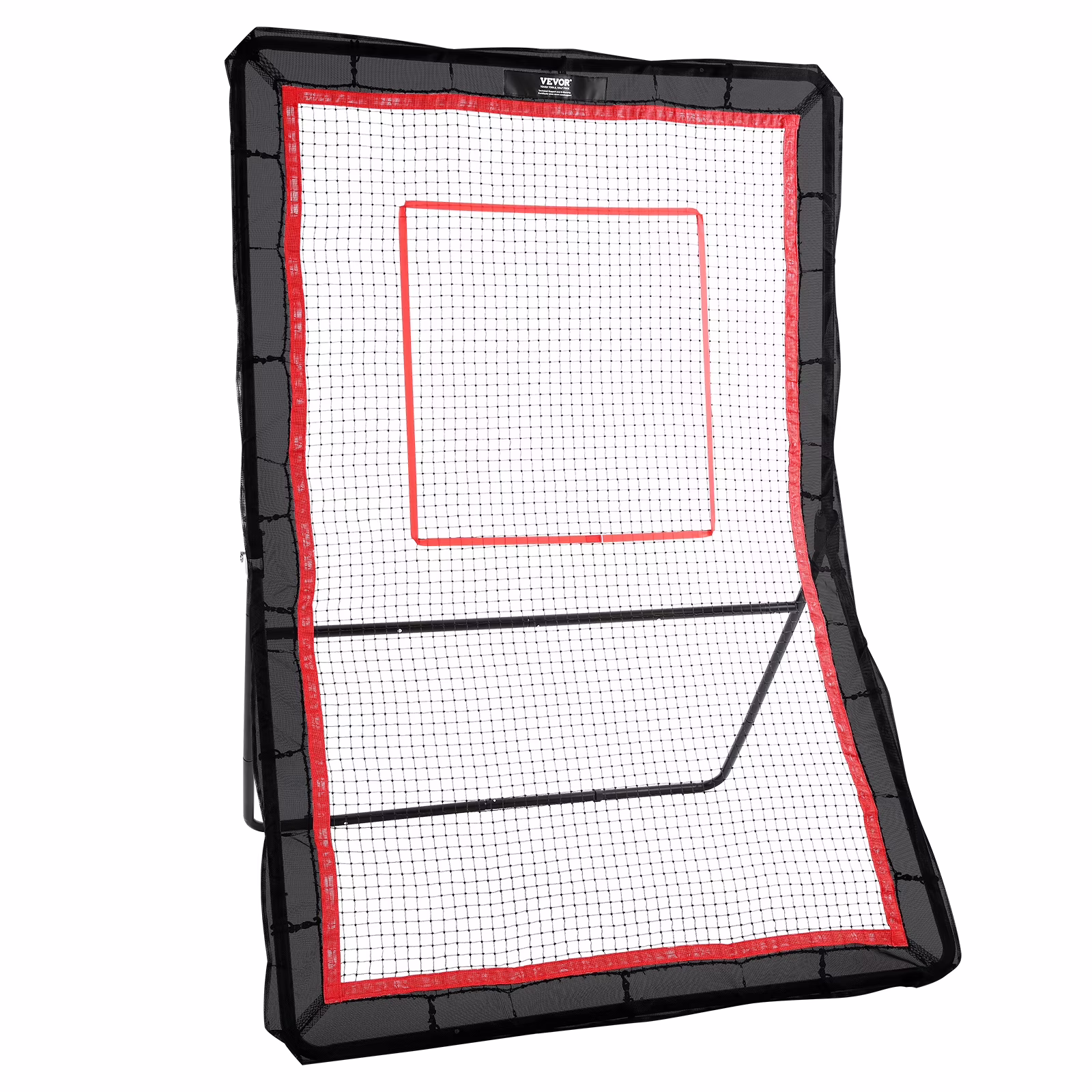 KFFKFF 5x7ft Lacrosse Baseball Rebounder Softball Bounce Pinchback Net Adjustable Angle Shooting Practice Training Wall with Target