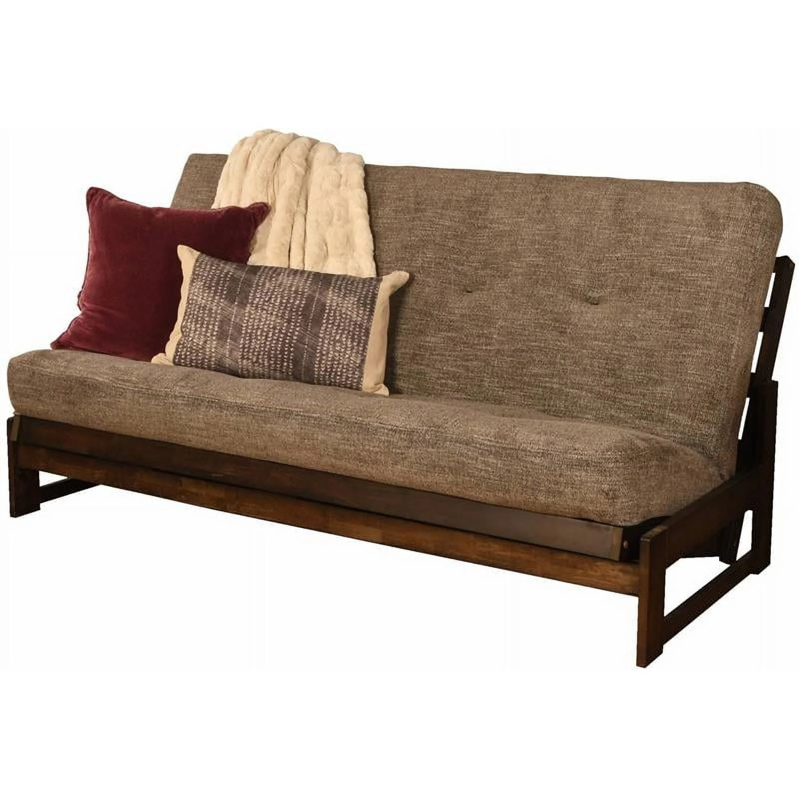 Kodiak Furniture Foam Full-size Futon Mattress w/ Handwoven Pewter Fabric Cover