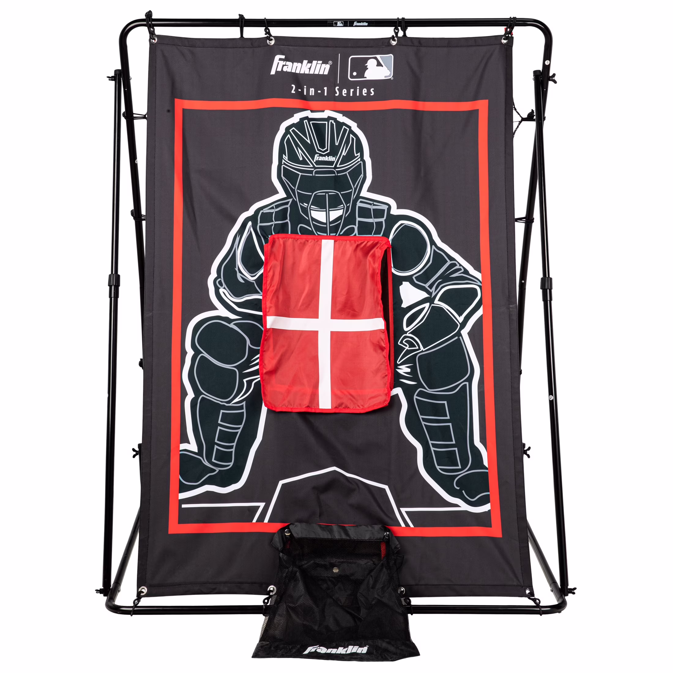 Franklin Sports 2-in-1 Baseball Pitchback Target + Rebounder Net - 61"x44"