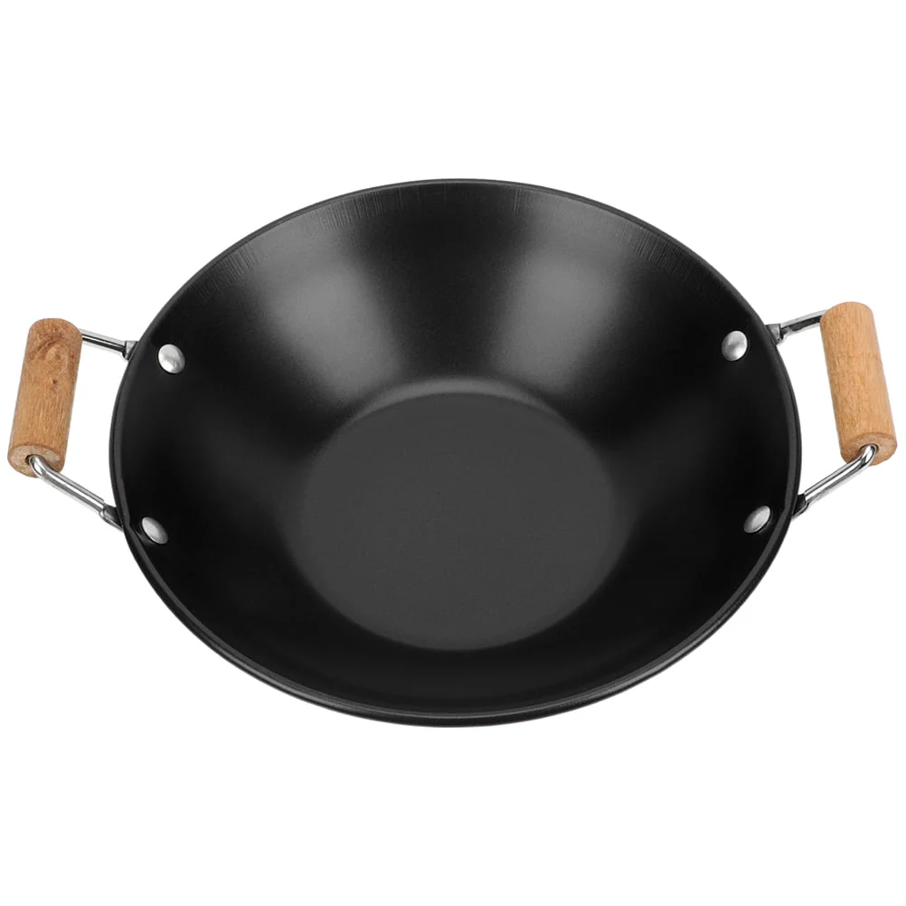 BESTONZON Small Hot Pot Cooking Pot Household Cooking Pot Kitchen Pot with Wooden Handle