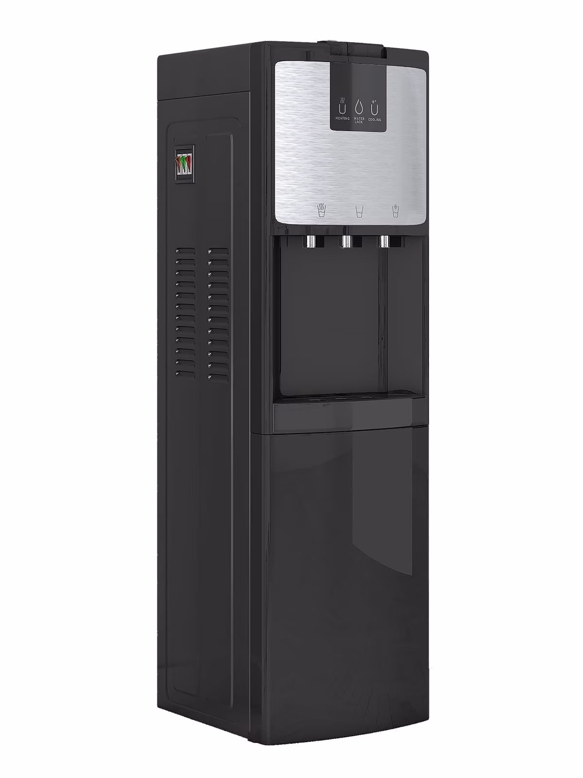 TABU Bottom Load Water Dispenser,Hot/Cold/Room Temperature,for 3 or 5 Gallon,Stainless Steel,Black