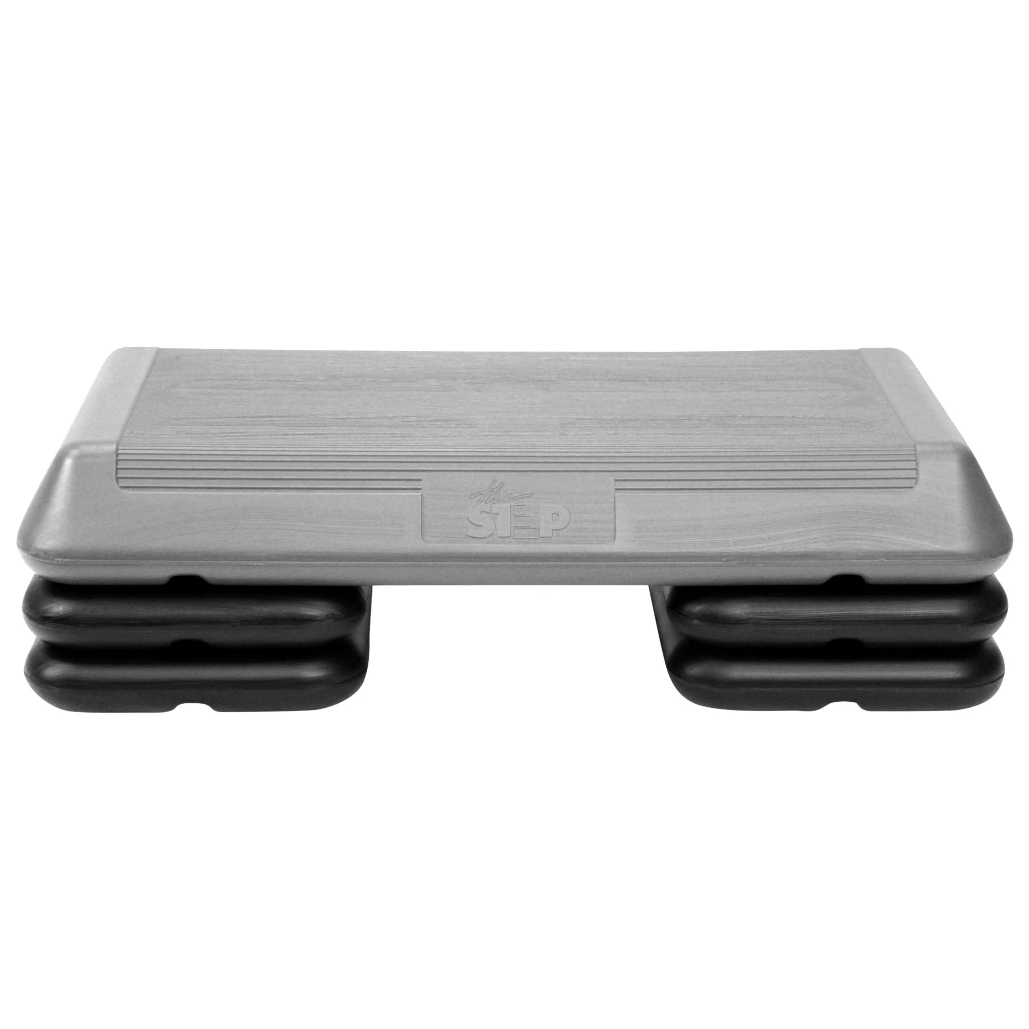 The Step Original Aerobic Platform – Circuit Size Grey Aerobic Platform and Four Original Black Risers Included