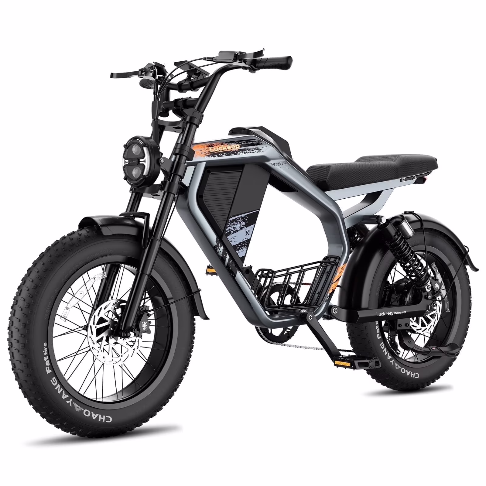 Luckeep M5 Electric Bike for Adults/Teen, 1500W Peak Motor, Max 32MPH,48V 15AH Battery, Max 60 Miles Electric Motorcycle for Mountains,20" Fat Tire Electric Dirt Bike,Sand,Road,Full Suspension