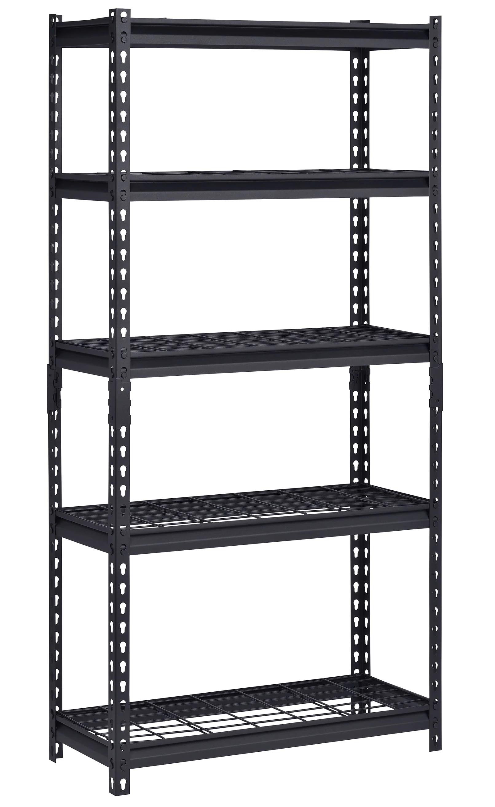 Muscle Rack 30"W x 12"D x 60"H 5-Tier Steel Shelving; 500 lb. Capacity per Shelf; Black
