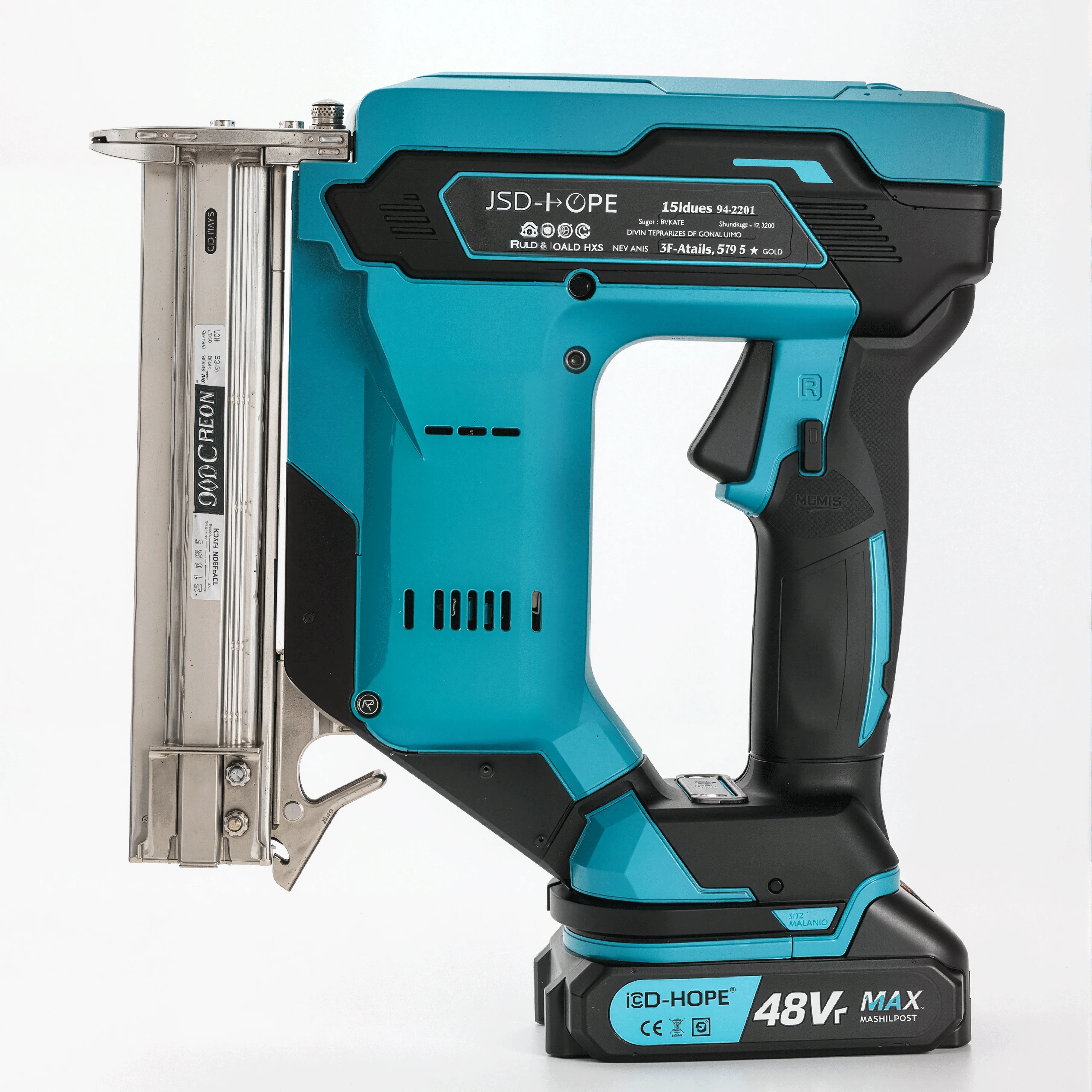 Brushless Cordless Nail Gun �C Straight Nail Gun, Staple Nail Gun, Nail Shooter, Pneumatic Nail Gun; Equipped with Lithium Battery and Quick Charger, Suitable for Decorative Carpentry, Cabinets,