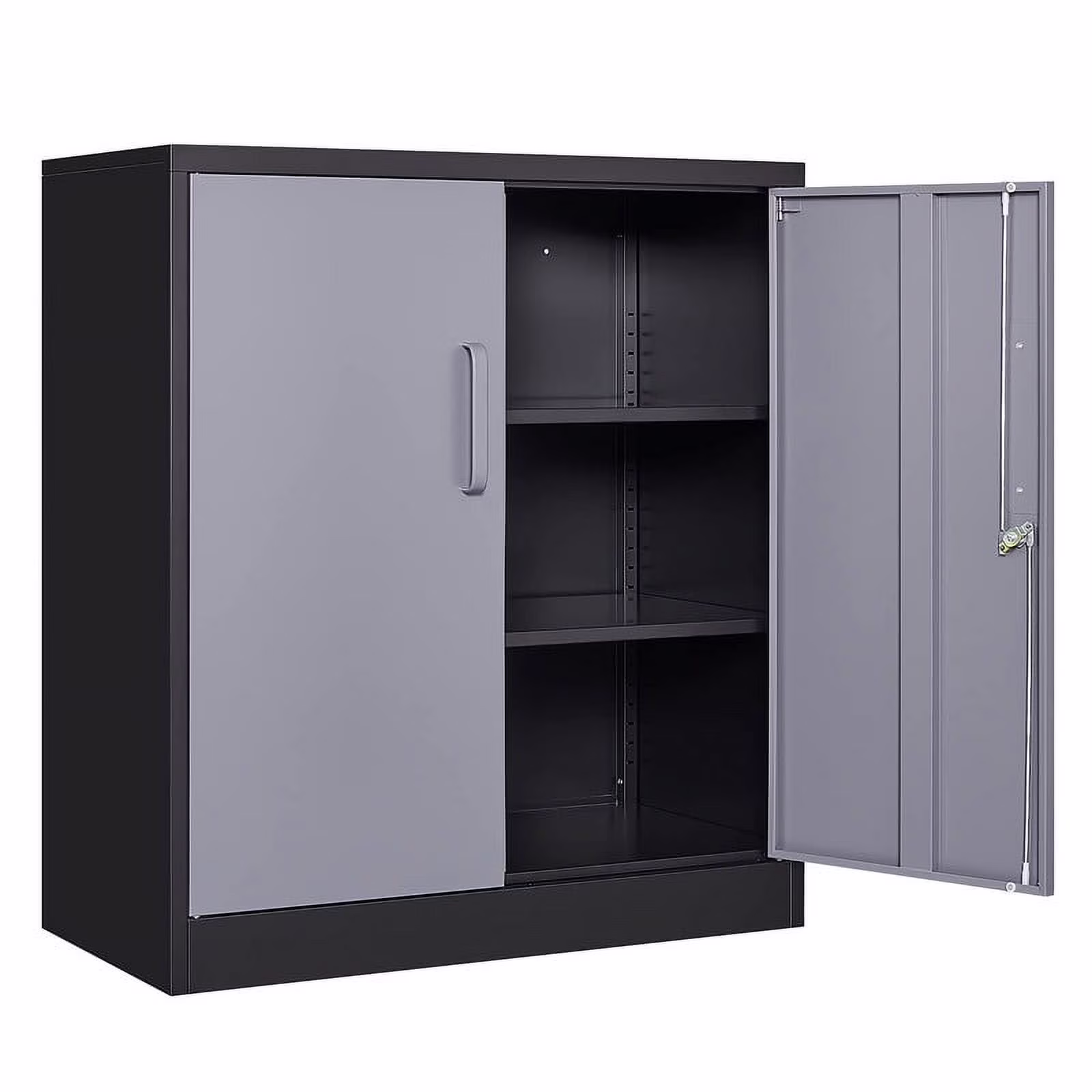 Fesbos Metal Storage Cabinet, Base Cabinets 2 Door, Steel Storage Cabinets with Locking Doors and Shelves for Garage, Kithen, Home Office and Classroom