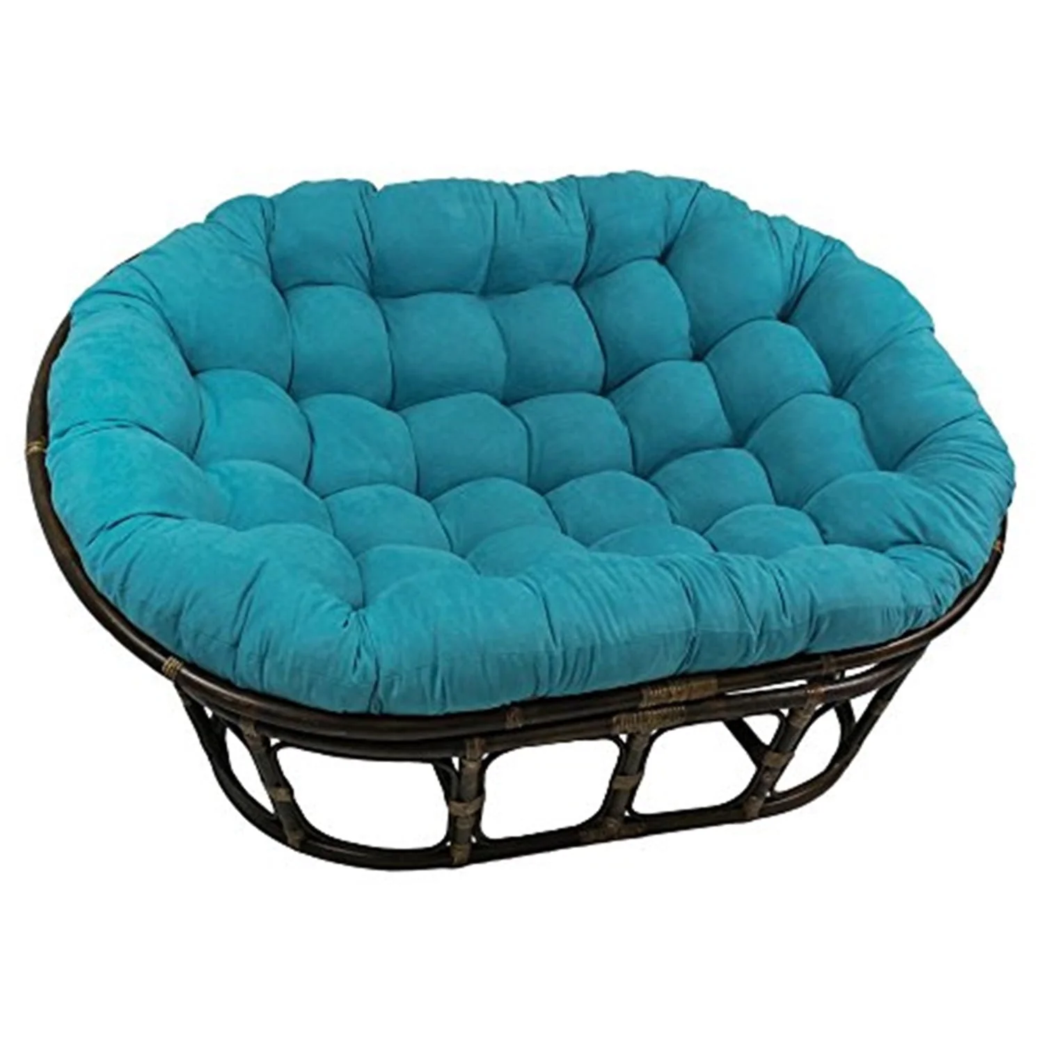 International Caravan Double Papasan Chair with Micro Suede Cushion