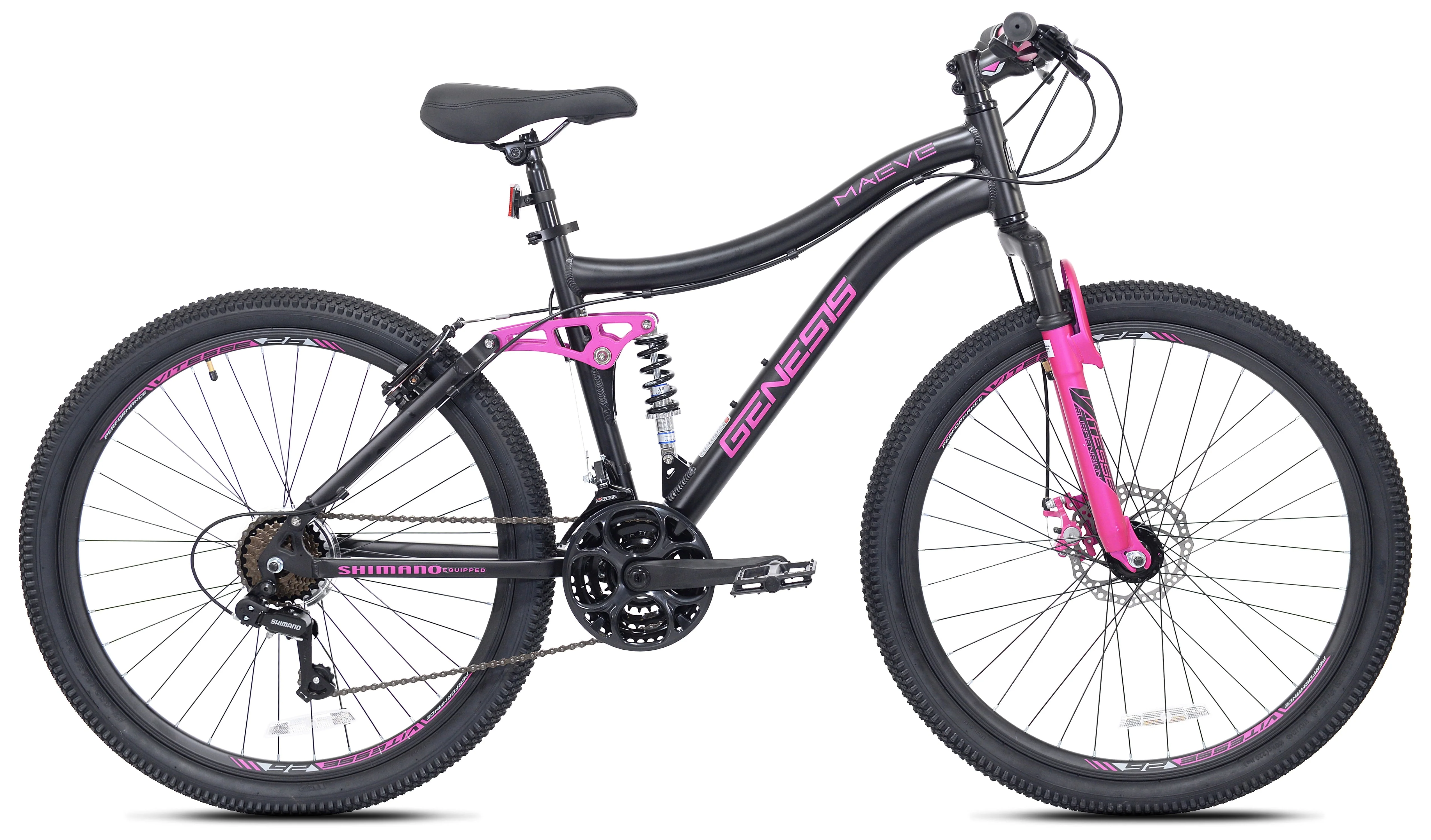 Kent Genesis 26 in. Maeve Women's Mountain Bike, Black and Pink