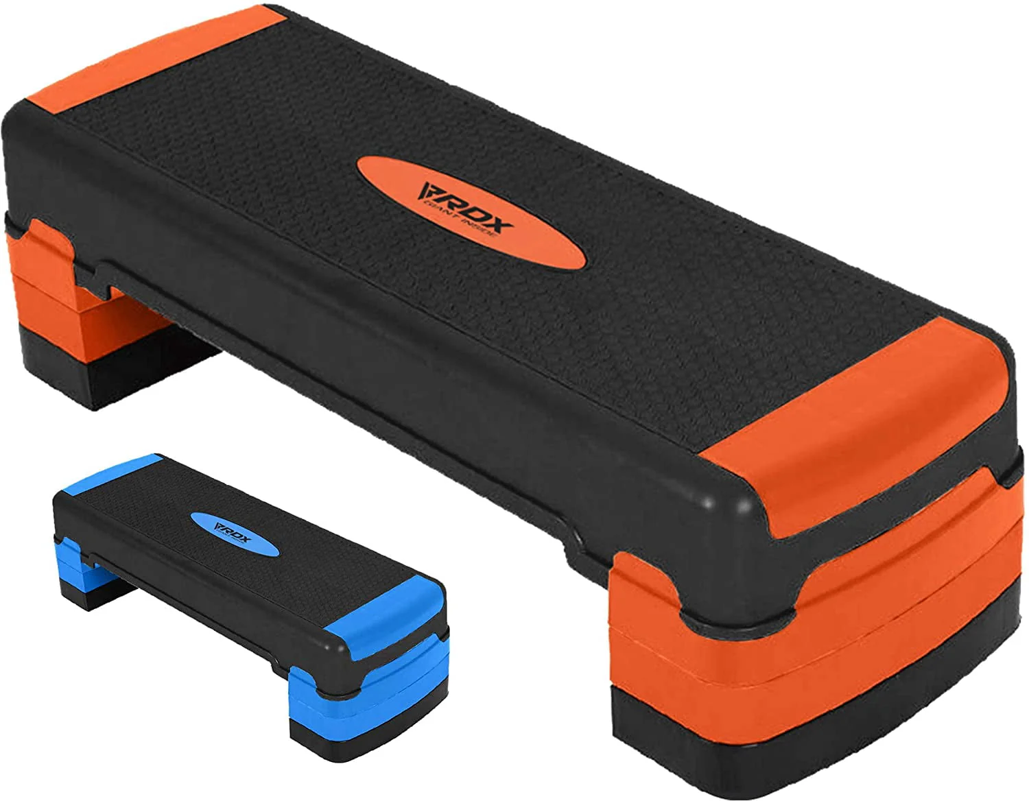 RDX Aerobic Stepper with 3 Adjustable Height Level Exercise, 15cm 20cm 25cm Steps Riser Platform, Anti-Slip Stepper Board Block Yoga Sport Home Gym Fitness Cardio Workout Routine Training, 90cm x 32cm