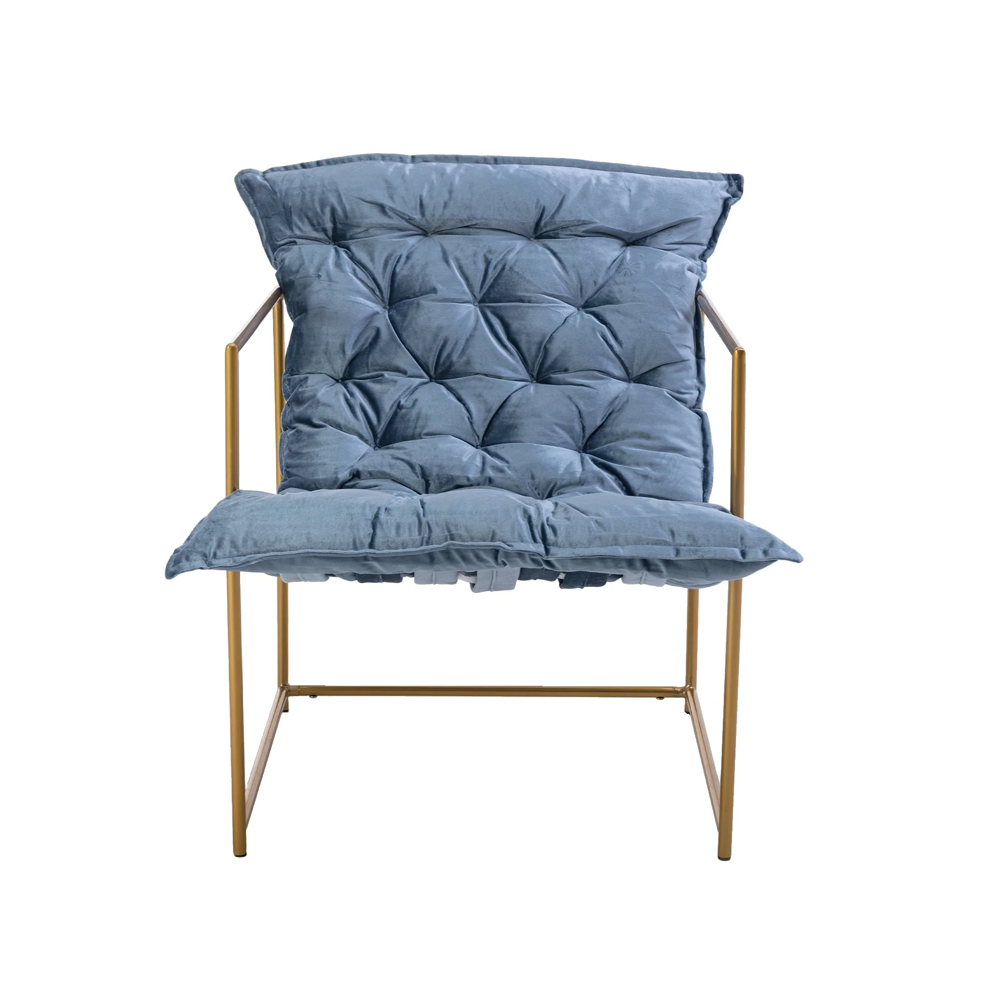 Modern Accent Chair with Open Metal Frame for Living Room Bedroom