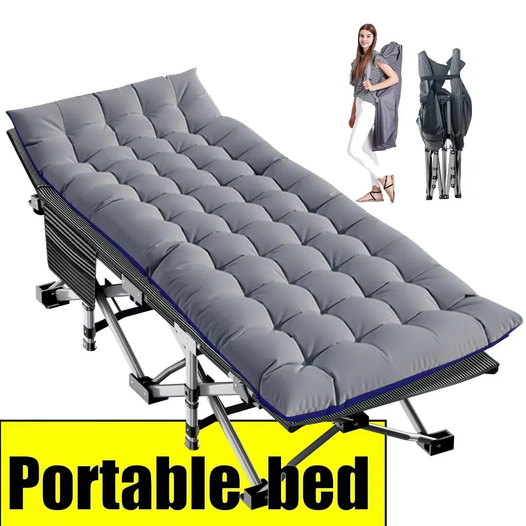 Docred Folding Camping Cot with Mattress,Fold Cots ,Portable Sleeping Bed,17 Pounds weight,over 900 lbs weight capacity