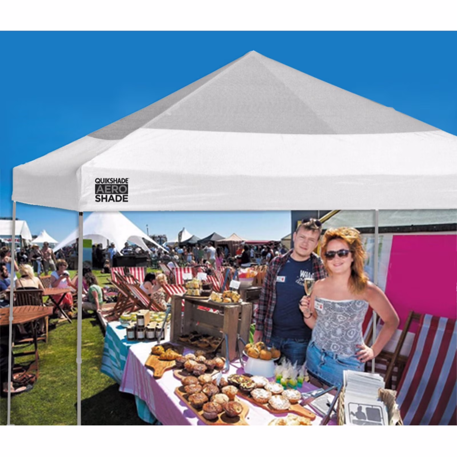 Quik Shade Weekender Elite Aero Shade 10'x10' Straight Leg Instant Canopy (100 sq. ft. coverage)