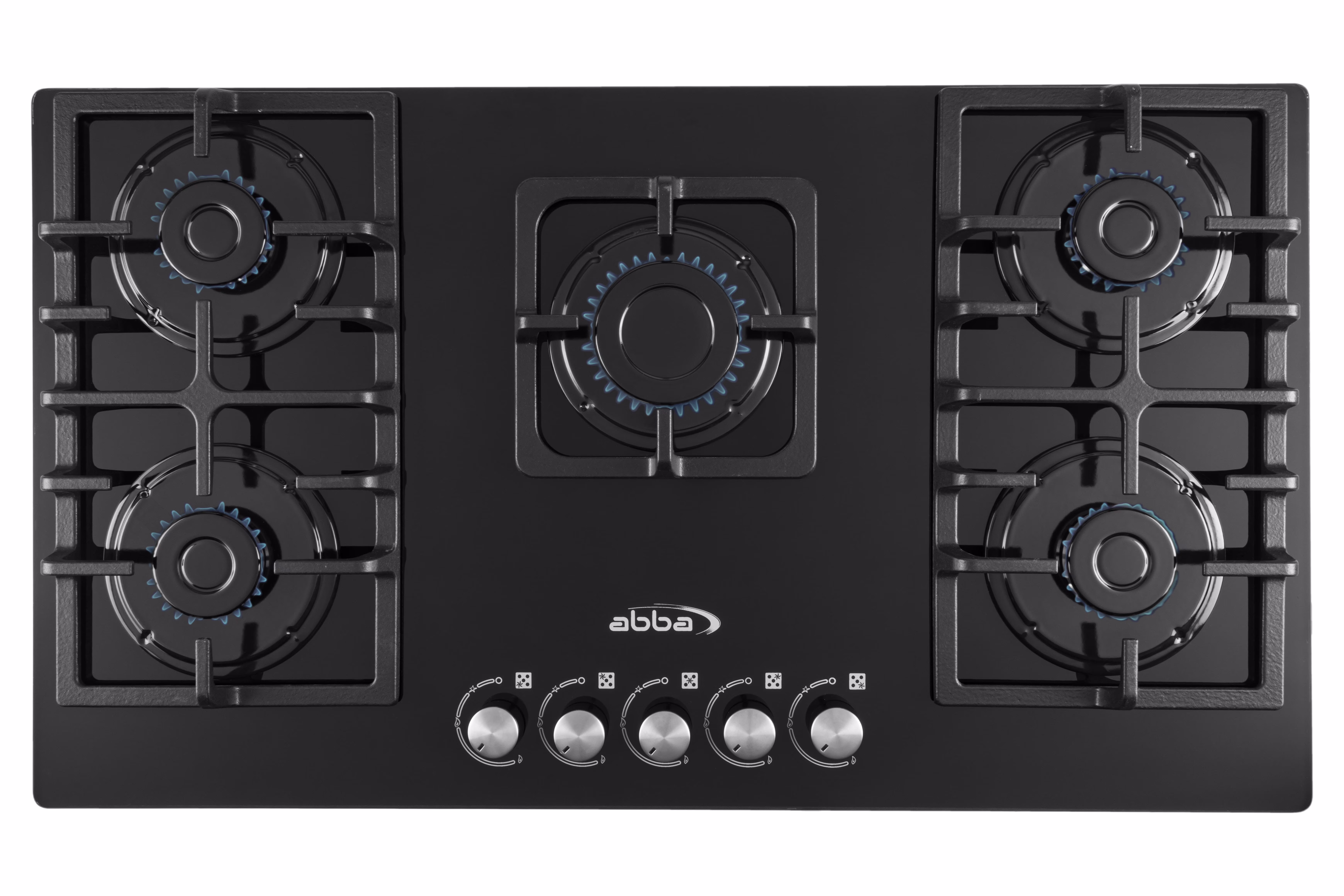 ABBA-36" Gas-on-Glass Cooktop with 5 Burners and Double Grates