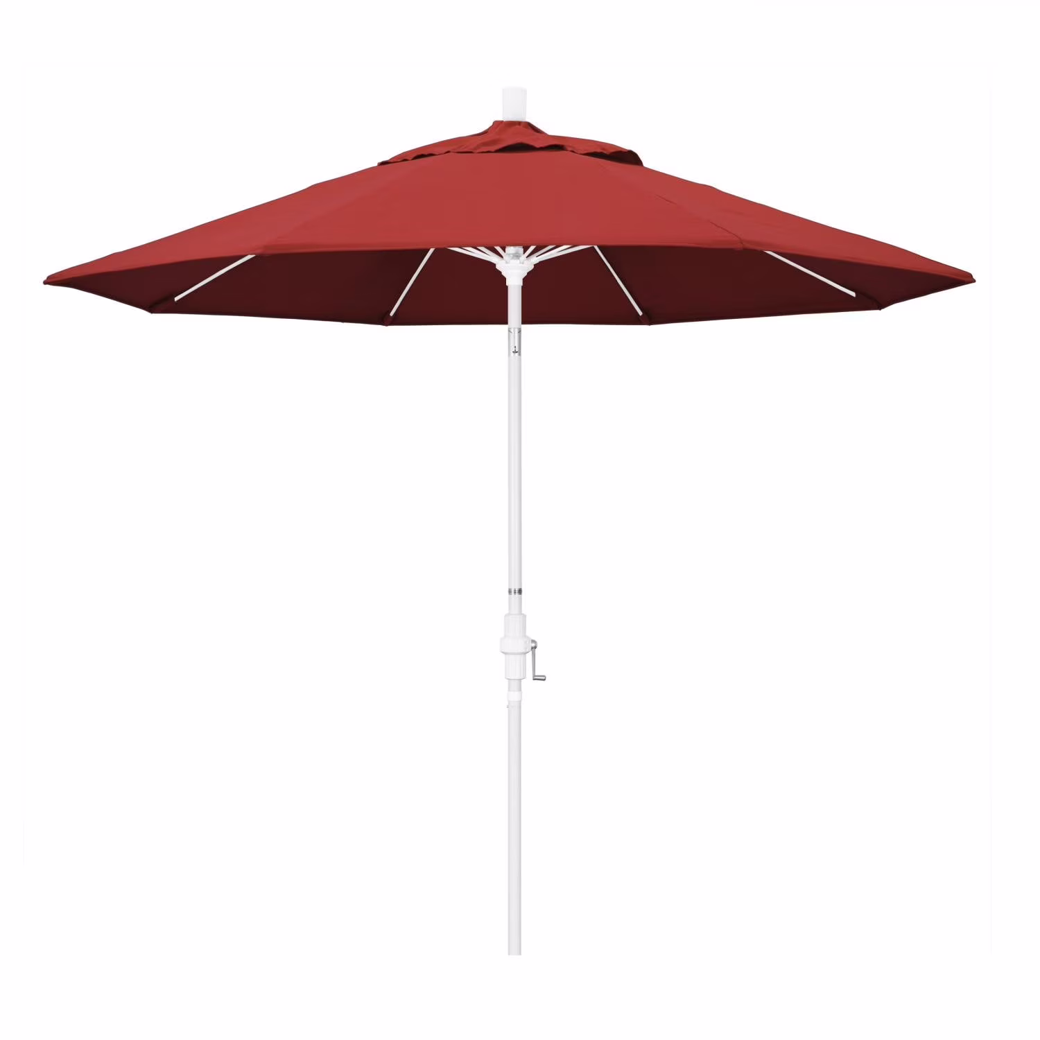 California Umbrella Sun Master Series Patio Market Umbrella in Olefin with Aluminum Pole Fiberglass Ribs Collar Tilt Crank Lift