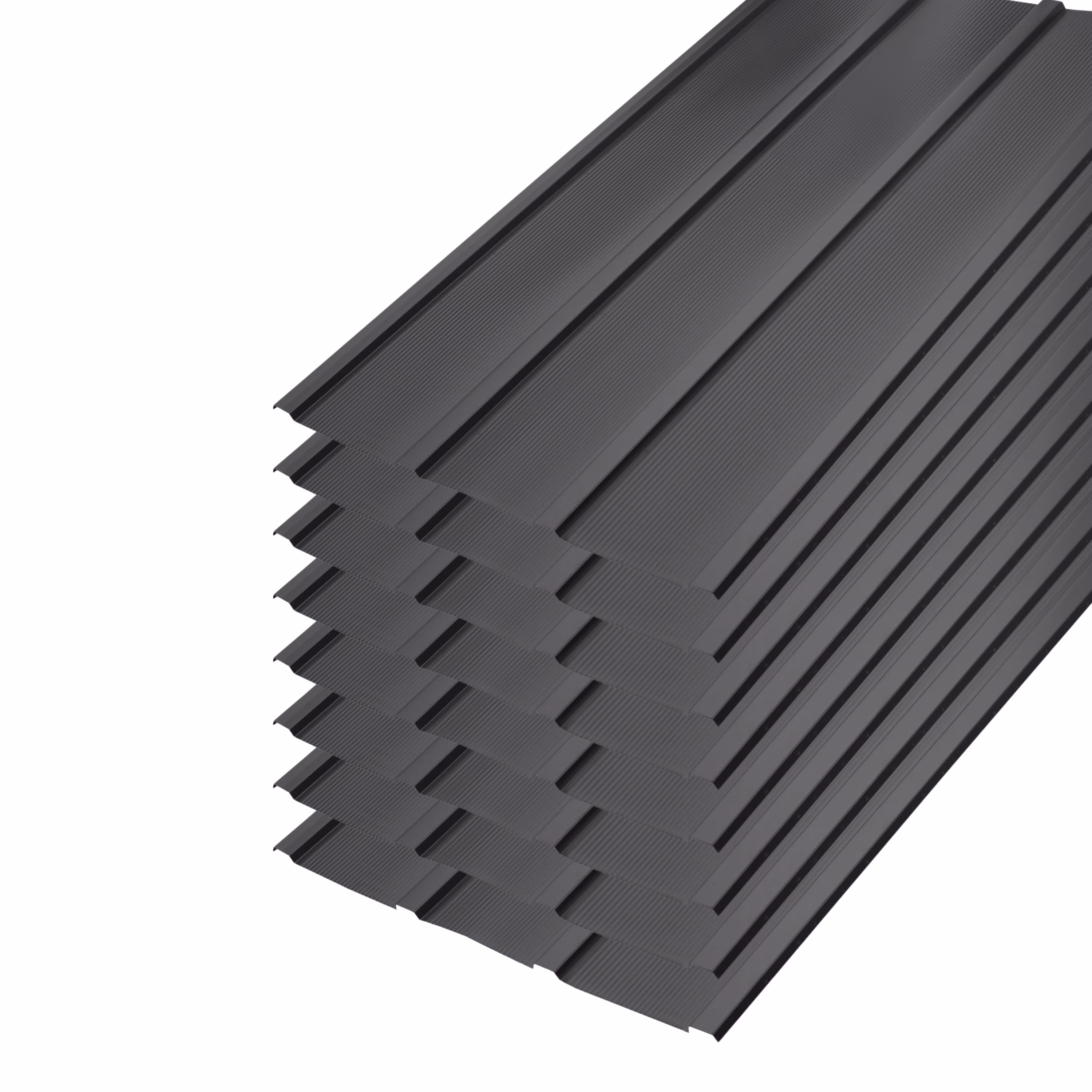 Set of 8 Arrow 45" x 27" Galvanized Corrugated Steel Roof Panels for DIY Shed, Garage, Carport, Charcoal