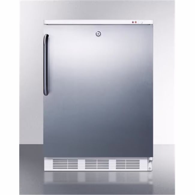 Summit Appliance 2.5 cu ft Medical built-in- under- counter Manual Defrost Upright Freezer, Stainless Steel