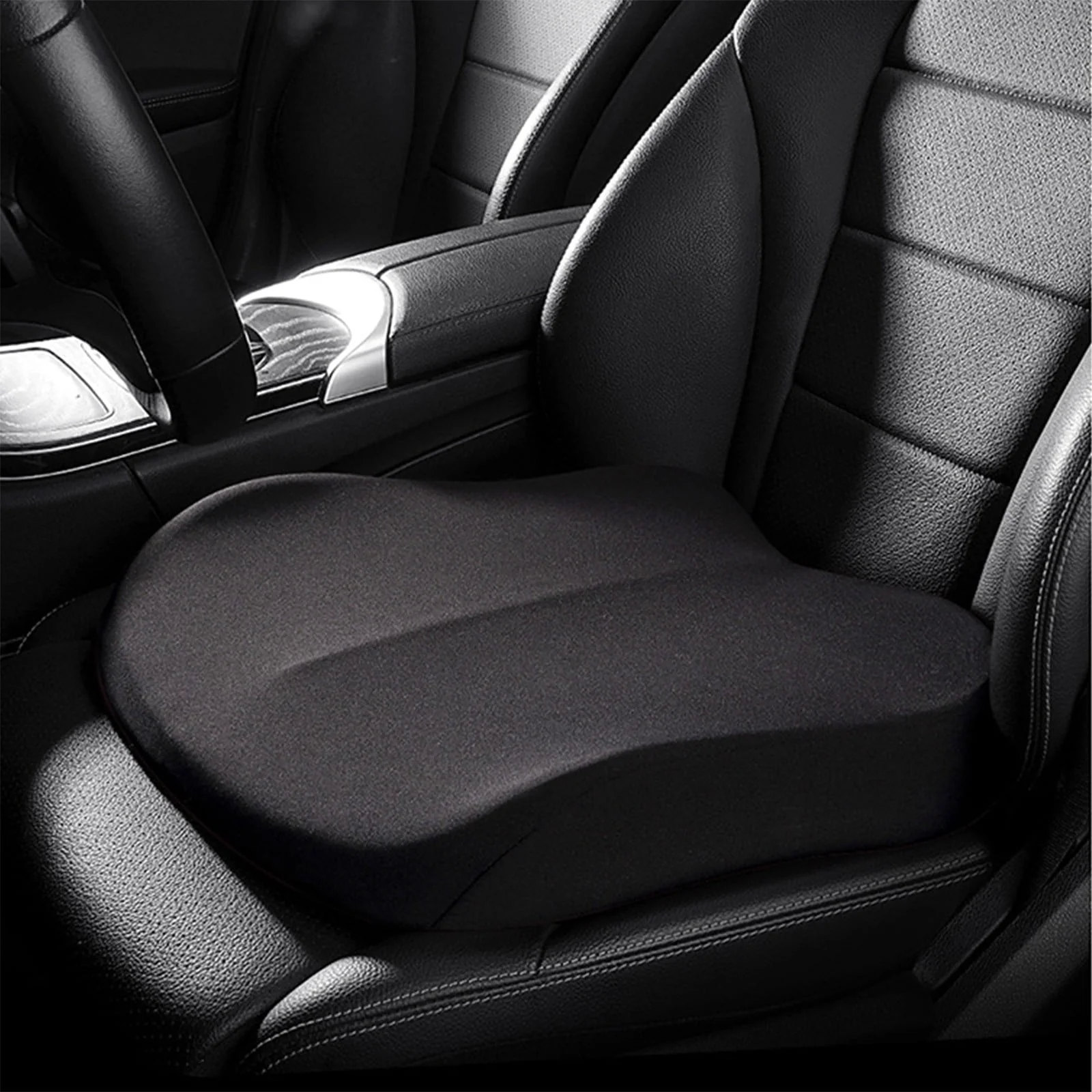 solacol Car Wedge Seat Cushion for Car Seat Driver/Passenger- Wedge Car Seat Cushions for Driving Improve Vision/Posture - Memory Foam Car Seat Cushion for Hip Pain
