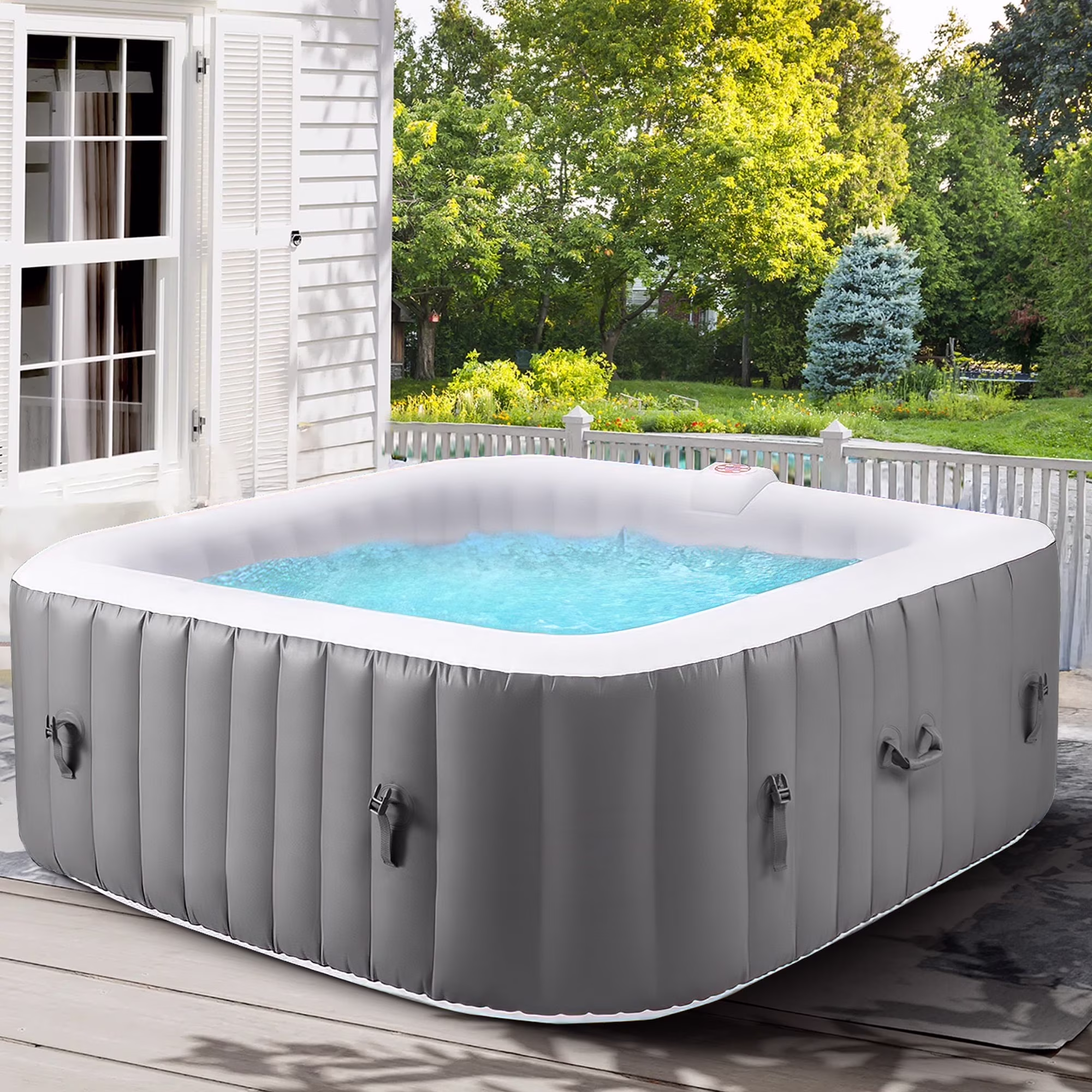 inflatable hot tub, portable hot tub, outdoor home spa, jacuzzi inflable