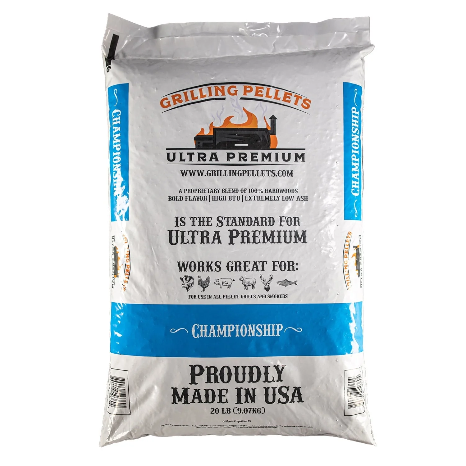 Grilling Pellets Championship Ultra Premium Smokie Flavor 20lb Smoking Pellets