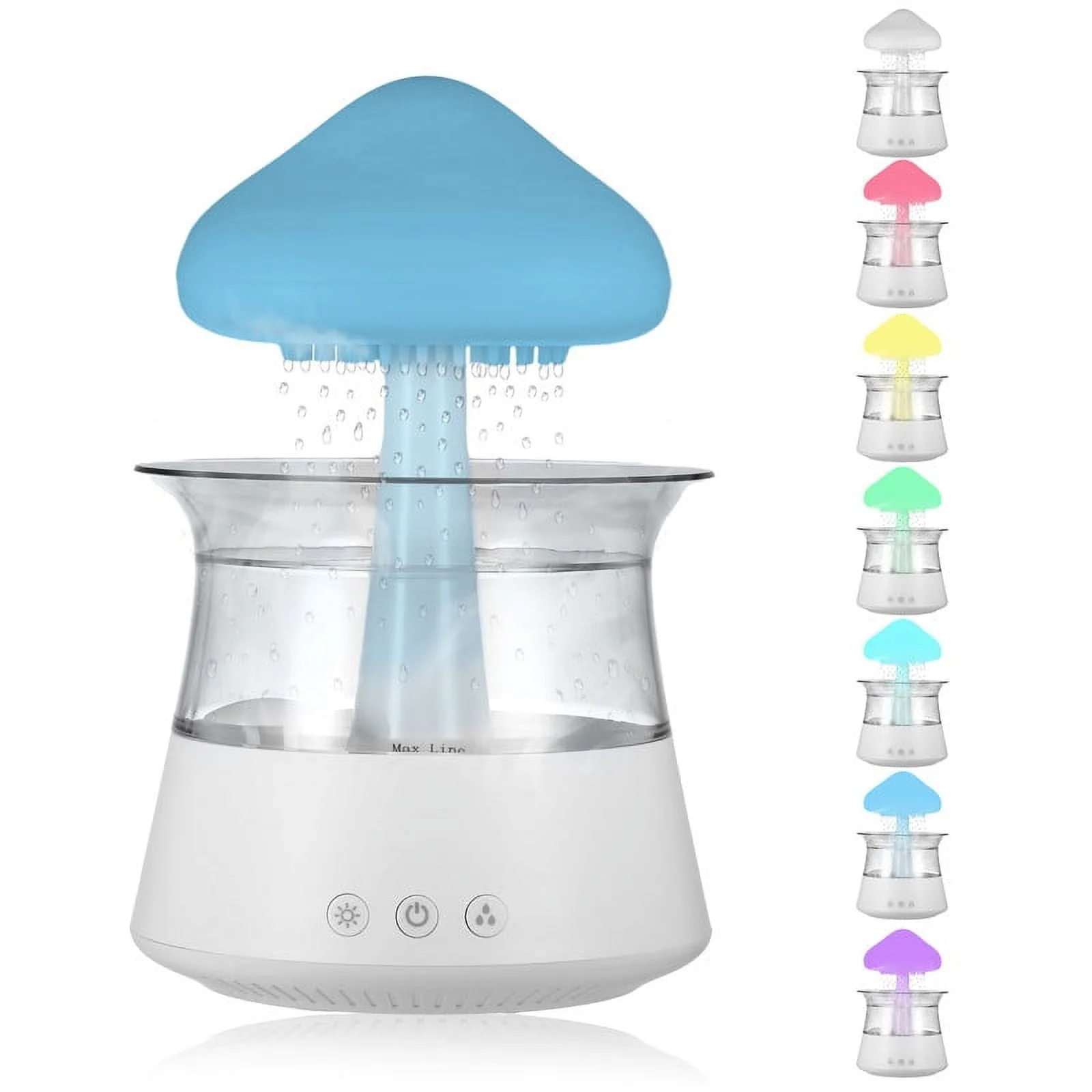 Moyic Waterfall Humidifier Water Drip??Rain Cloud Diffuser with 7 Colors LED Lights??Cloud Humidifier Rain Drop for Sleeping