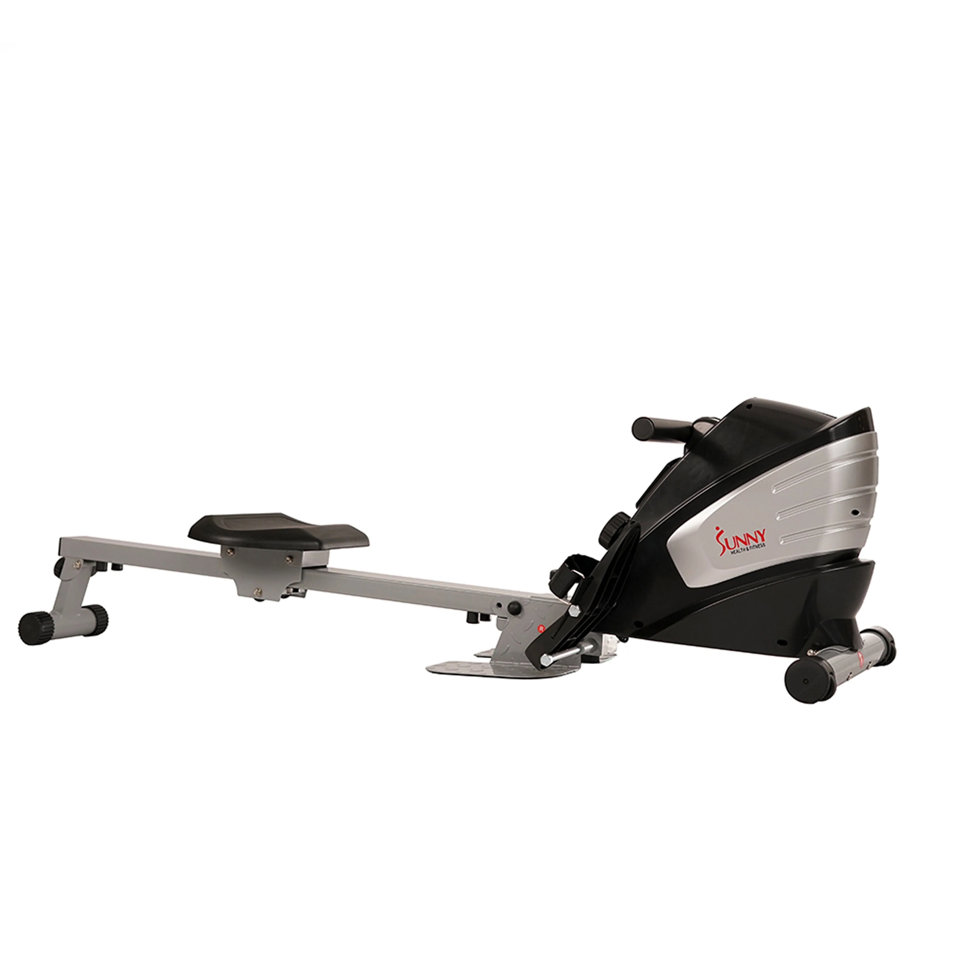 Sunny Health & Fitness Dual Function Magnetic Rowing Machine Rower for Home Exercise w/LCD Monitor, Full Body Workouts, SF-RW5622