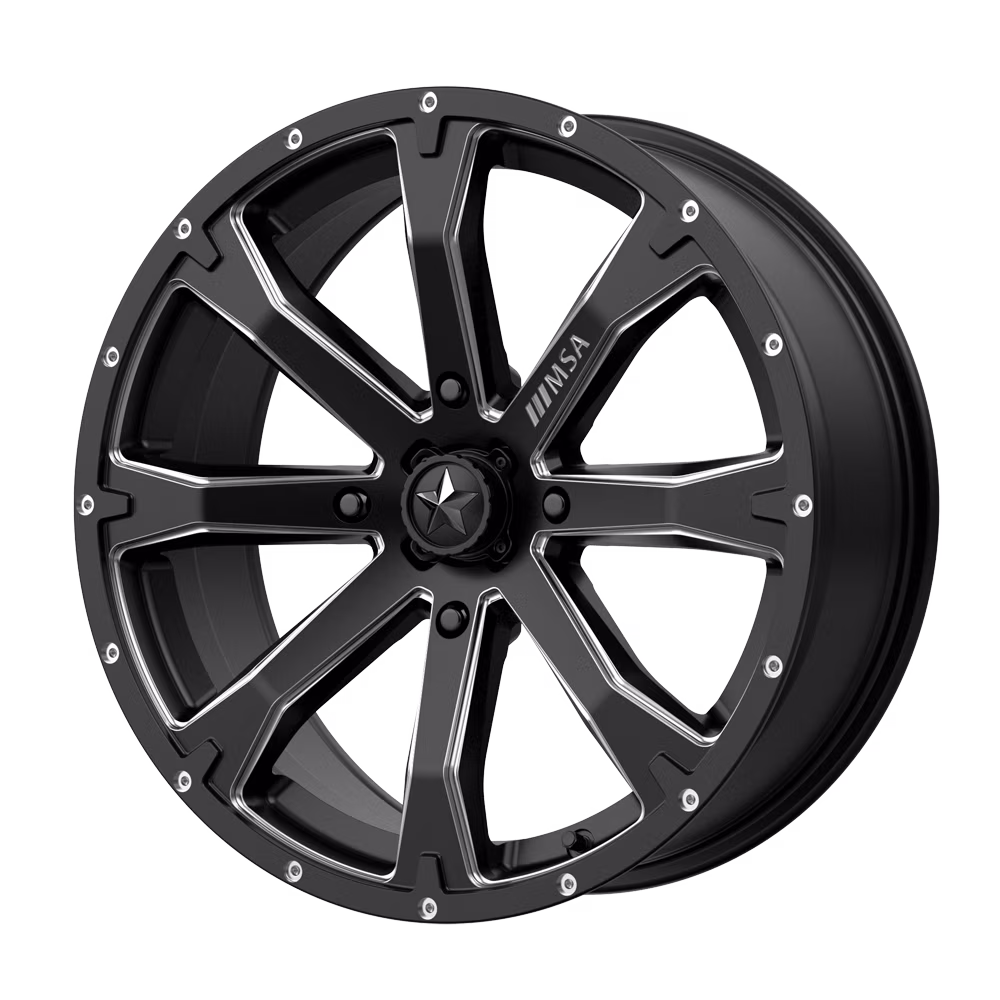 Msa Offroad Wheels M42 Bounty 18X7 4X156 10Et 112Cb Satin Black Milled Wheel