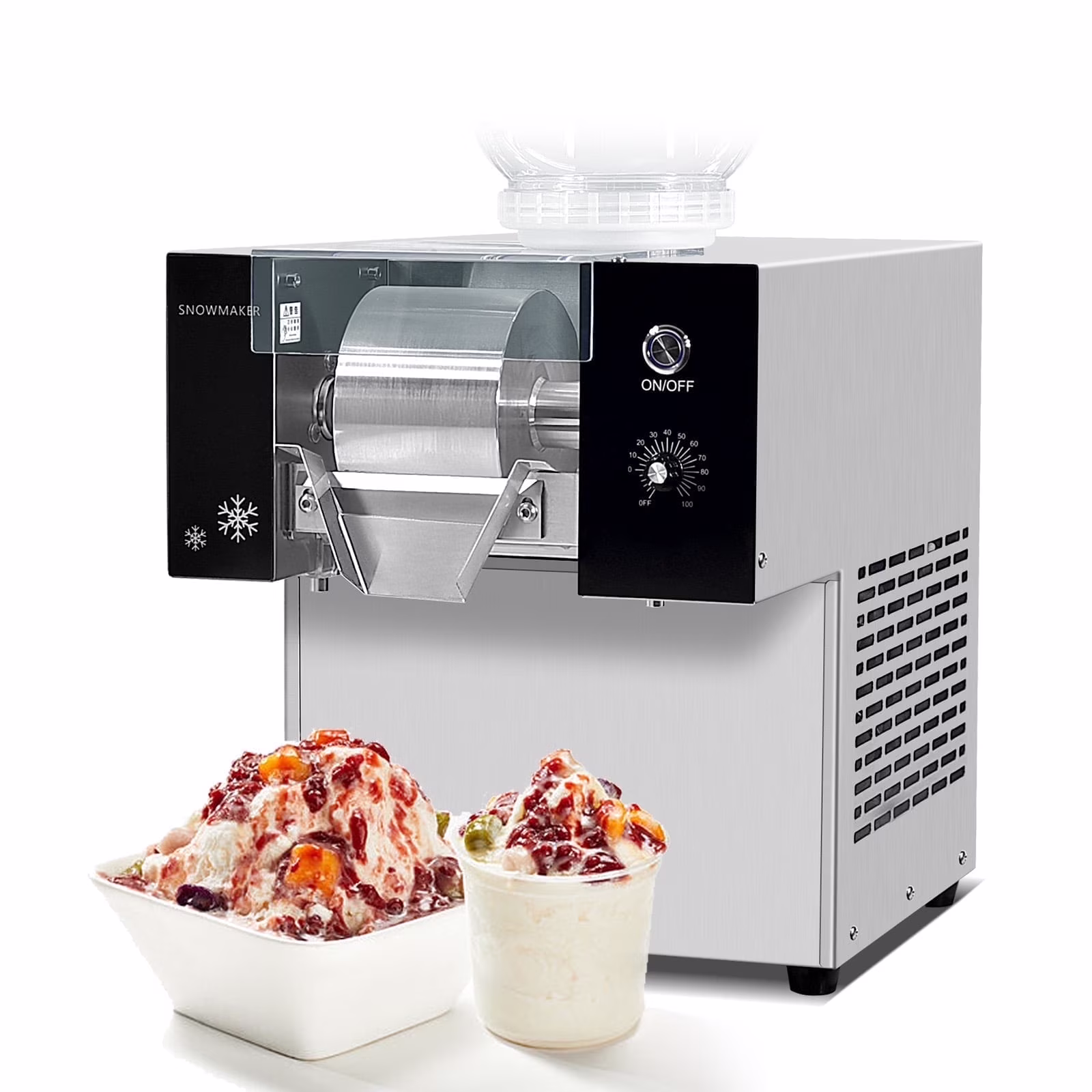 Kolice Commercial Automatically Snowflake Ice Machine,Snow Cone Maker-374lbs/Day, Air Cooling