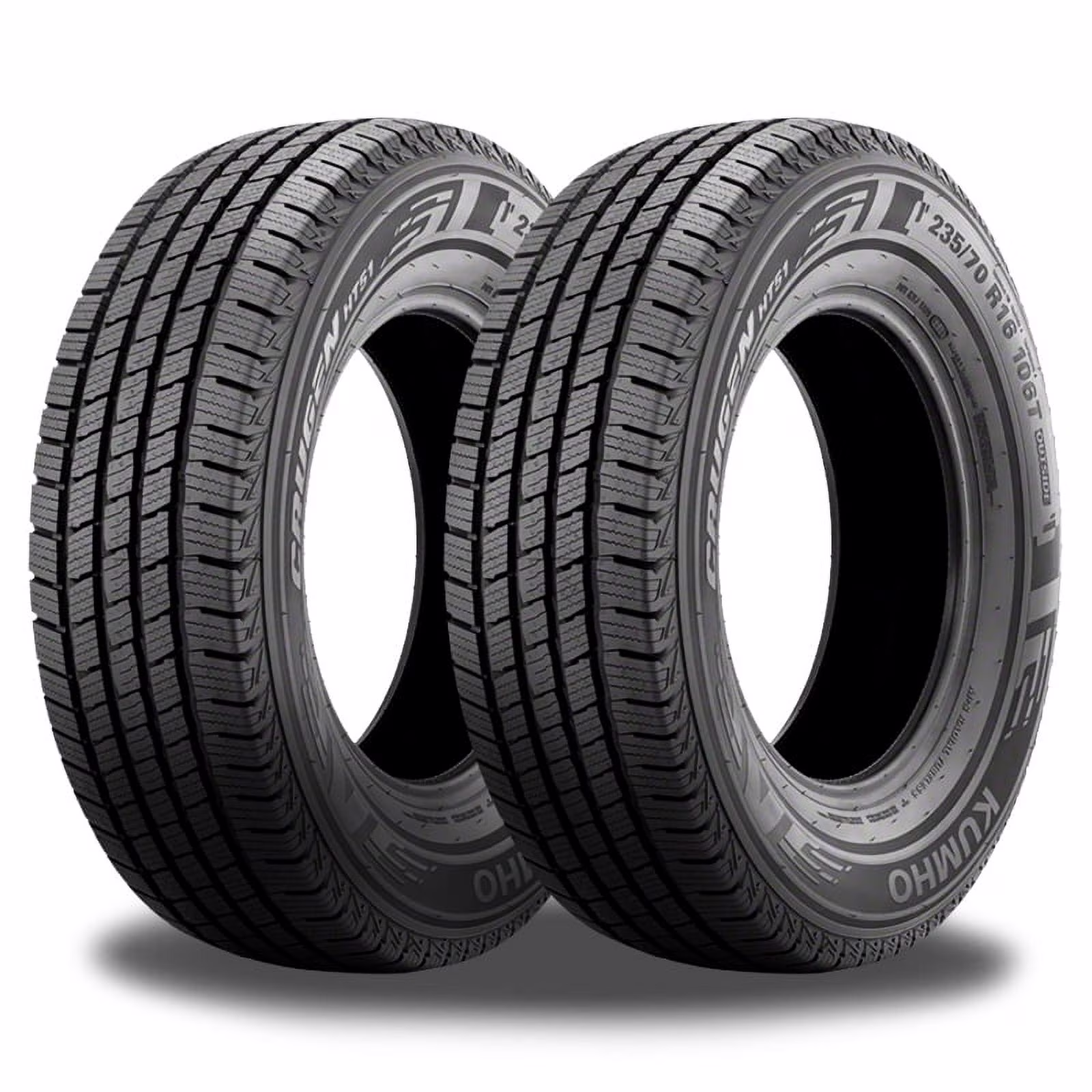 Pair of 2 Kumho Crugen HT51 P215/70R16 99T All Season Tires 70000 Mileage, 3PMSF Rated 2181593 / 215/70/16 / 2157016 Fits: 2006-12 Toyota RAV4 Base, 2011-14 Subaru Outback 2.5i