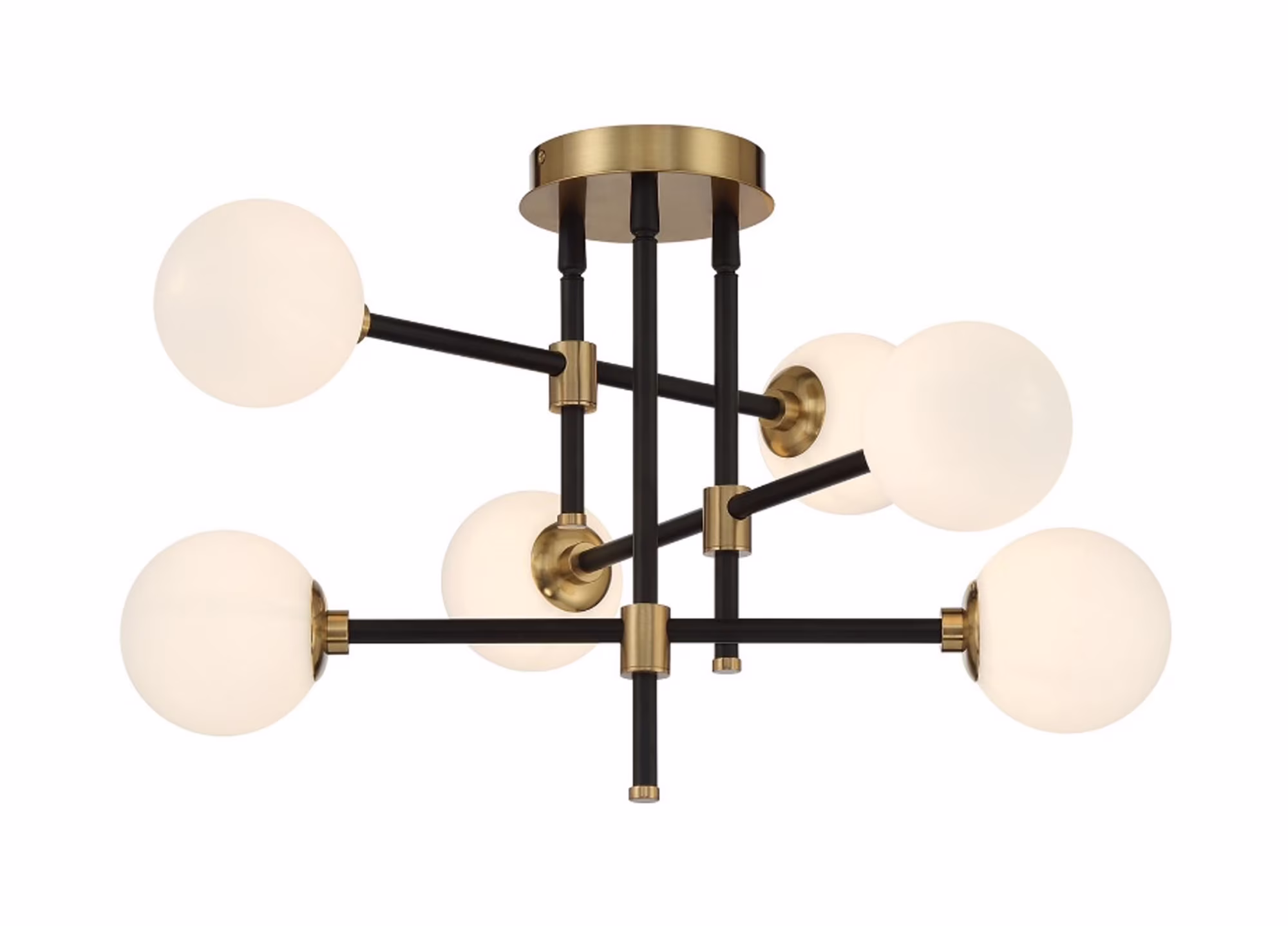 Kovacs P8156 Cosmet 6 Light 20" Wide Semi-Flush Ceiling Fixture - Brass