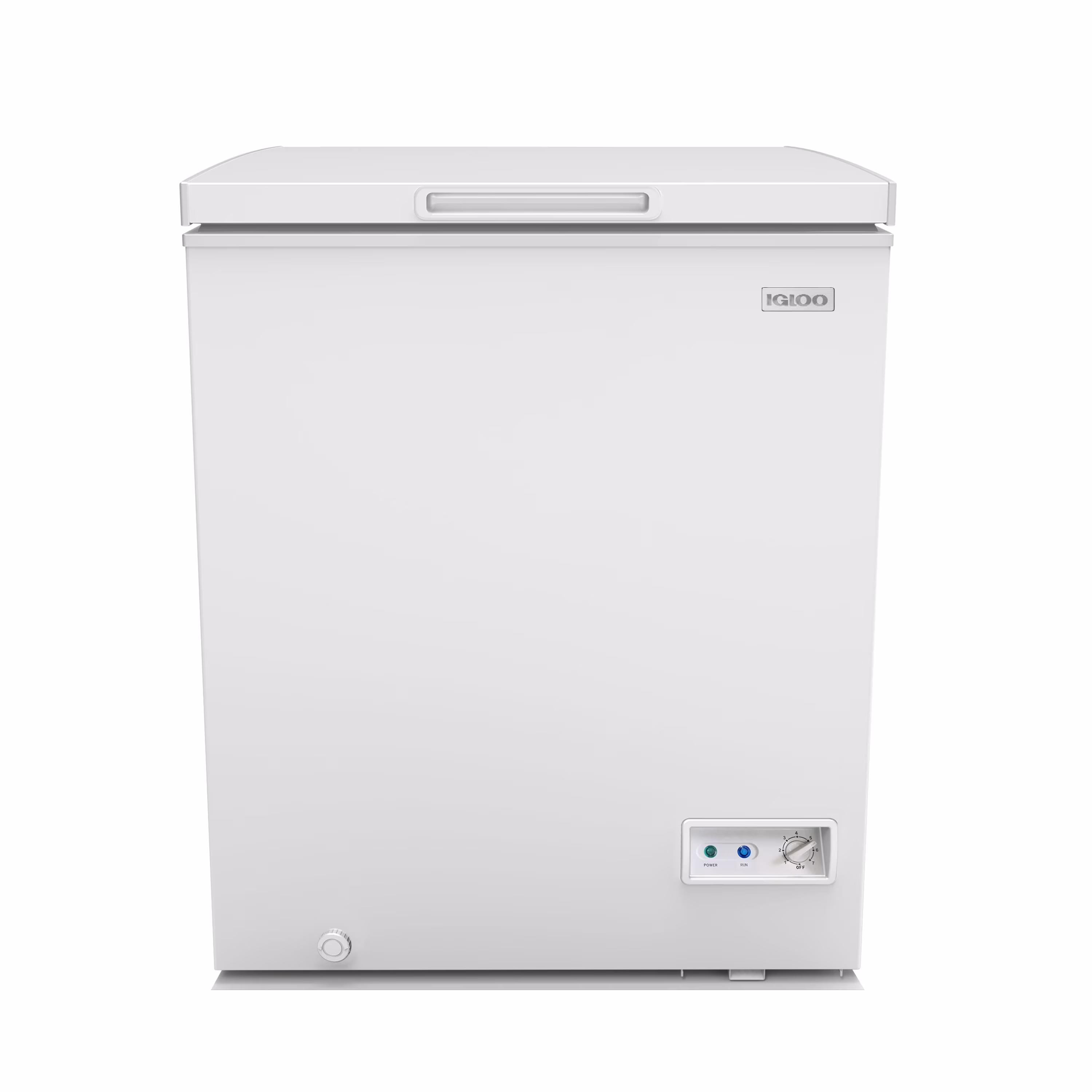 Igloo 5.0 Cu. Ft. Chest Freezer With Removable Basket, Free-Standing Door Temperature Ranges From-10?�� to 10?�� F, Front Defrost Water Drain, Perfect for Homes, Garages, Basements, RVs, White