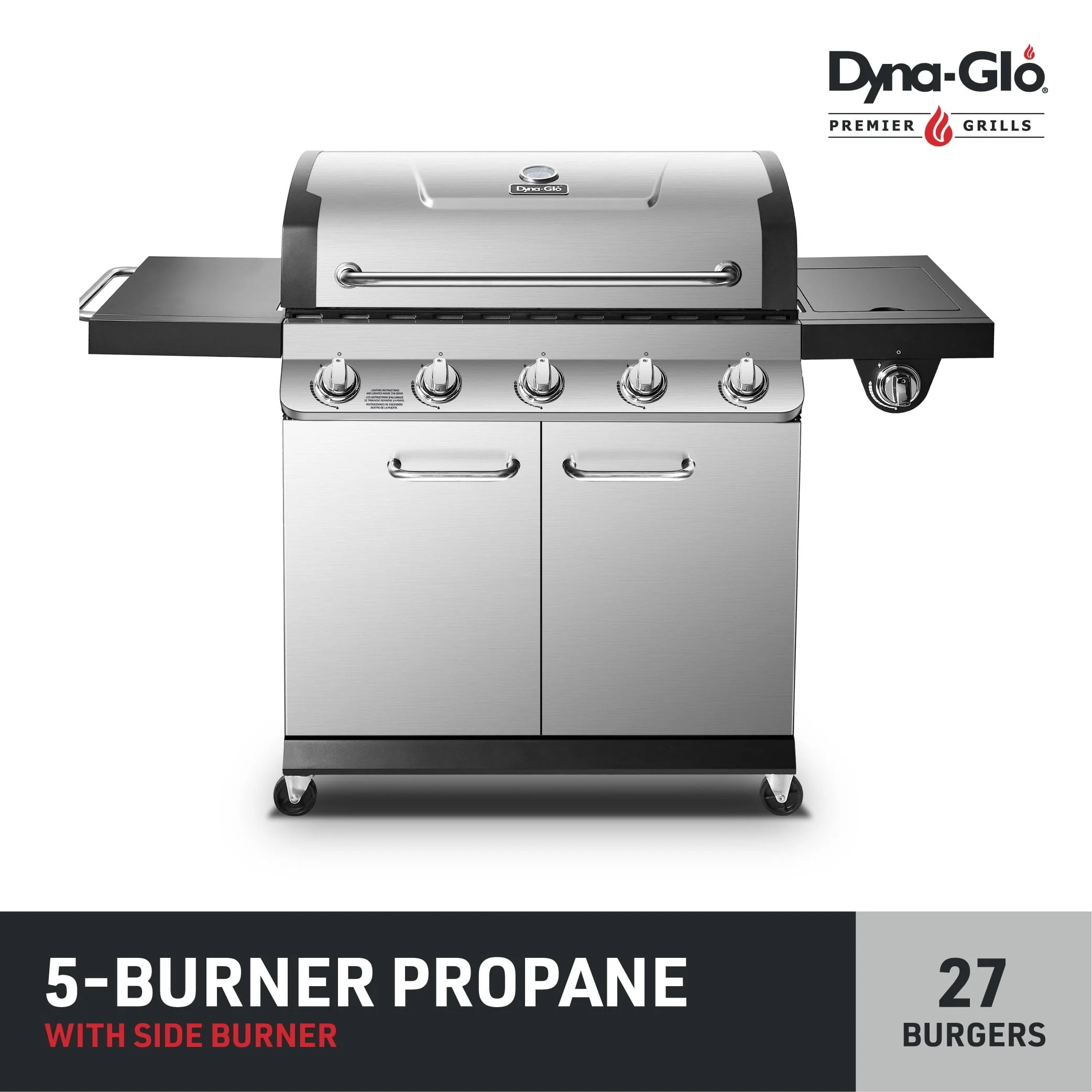 5 Burner Silver Propane Gas Grill