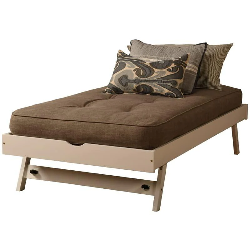 KODIAK Pop Up-White Finish-Linen Stone Mattress
