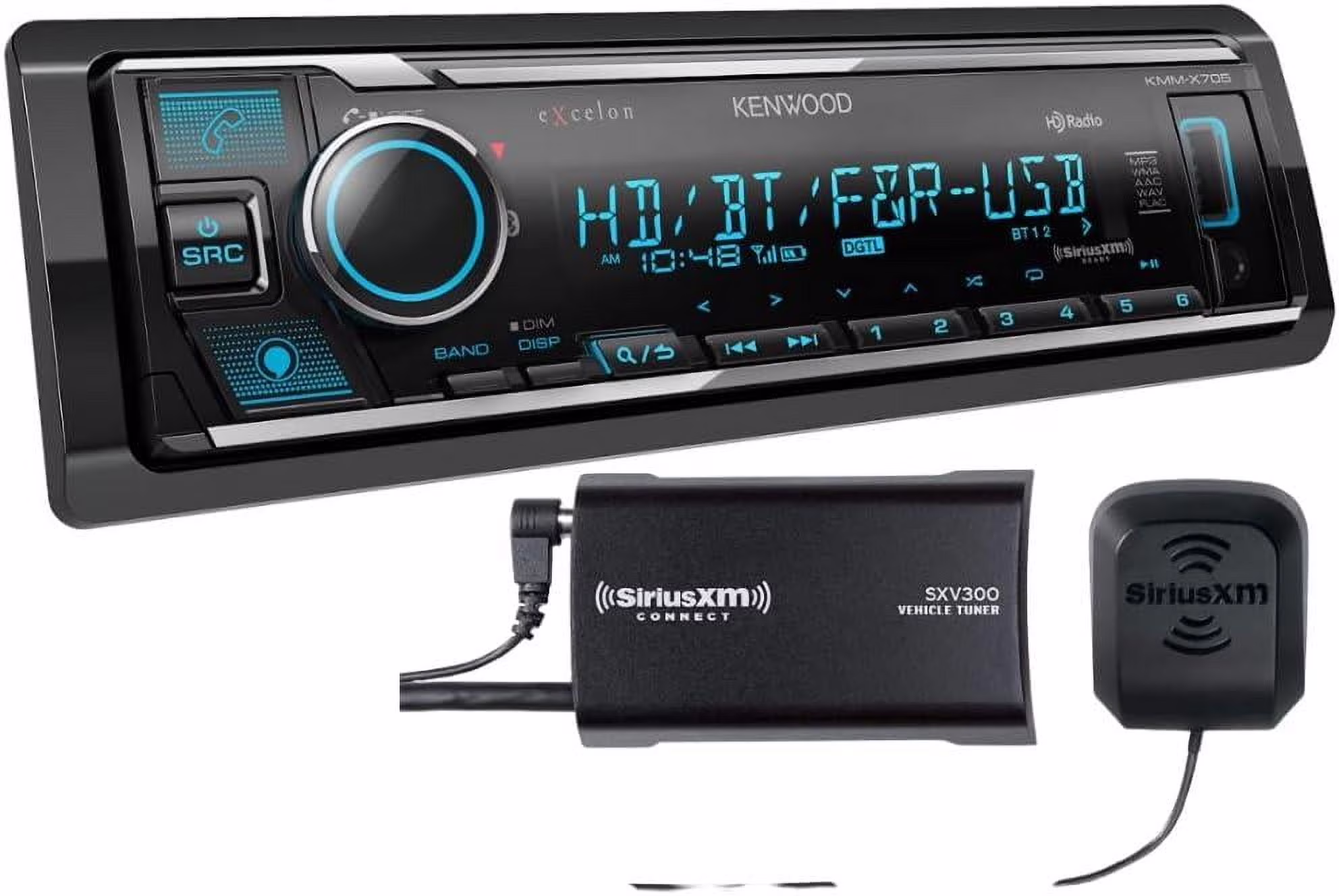 New Kenwood KMM-X705 Digital Media Receiver (Does Not Play Discs) & SiriusXM Tuner