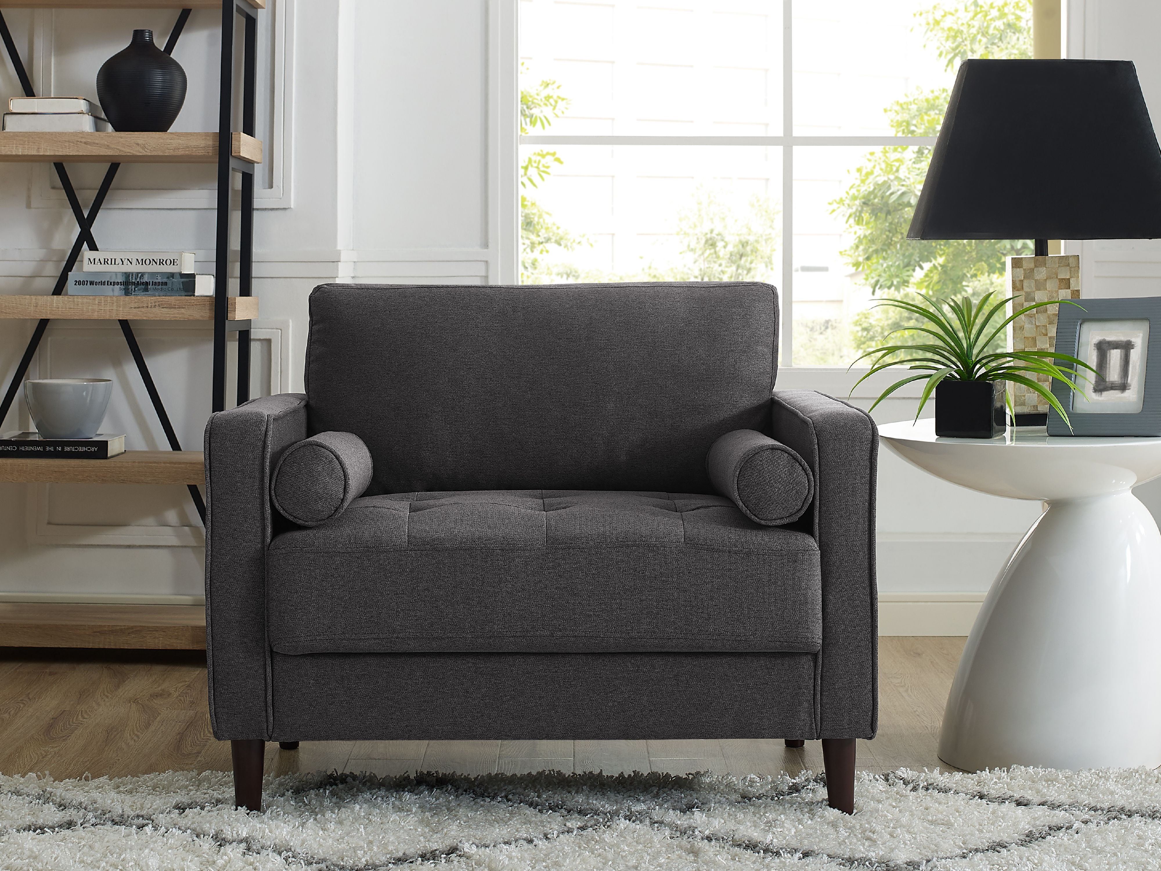 Lifestyle Solutions Lorelei Lounge Chair, Heather Gray Fabric