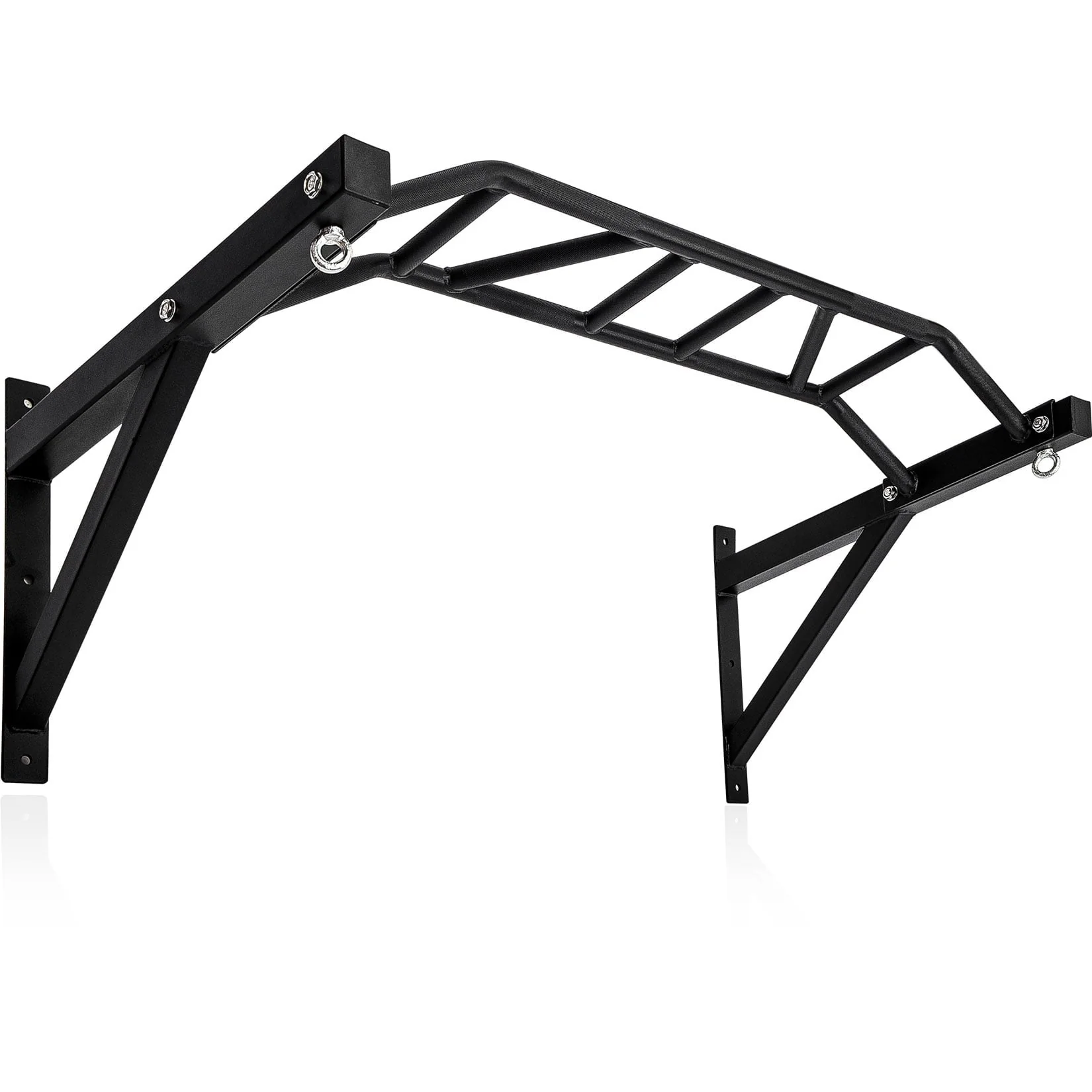 Docooler 47" Pull Up Bar Wall Mounted Multi-Grip w/Hangers for Punching Strength Training