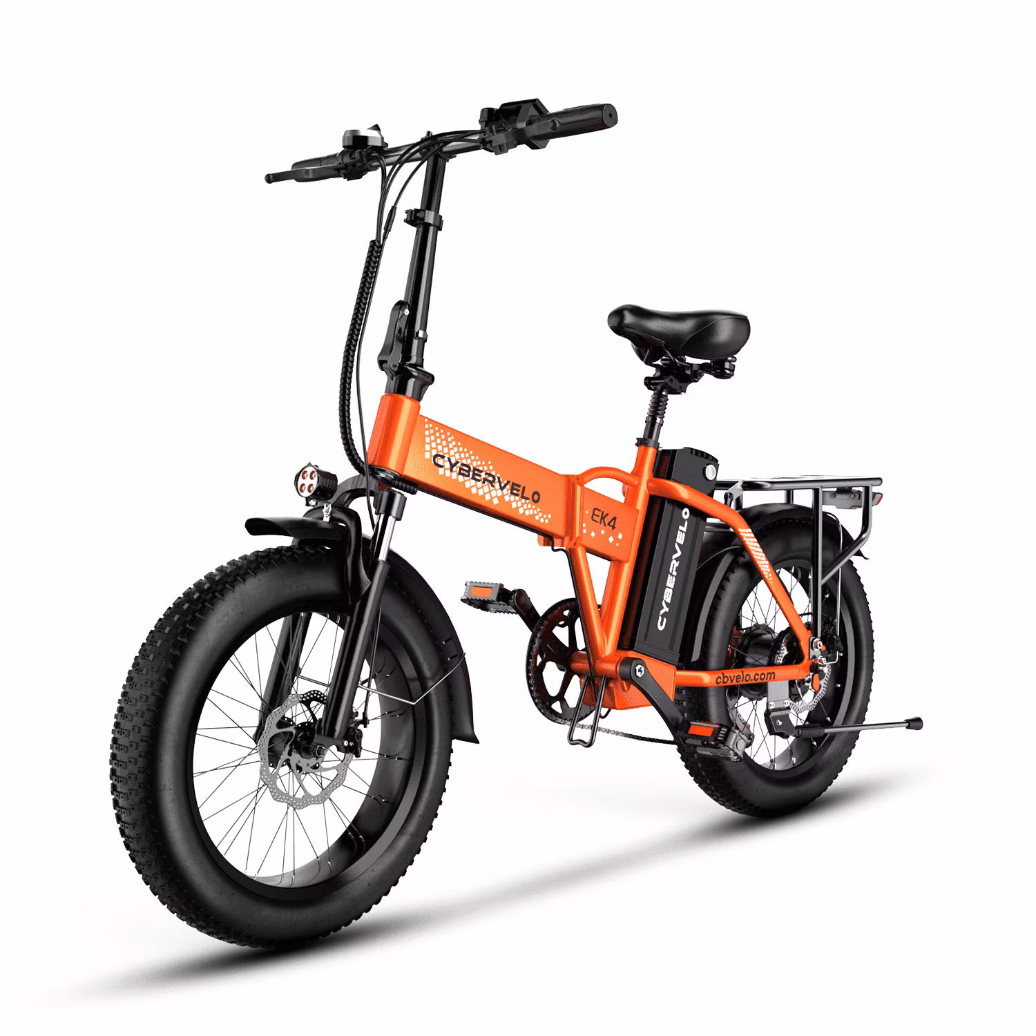 Cybervelo 1000W Folding Electric Bike, 48V 960WH Large Removable Battery E-Bike, 30+MPH, 80 Miles Max Range, 20" Fat Tire Electric Bike for Adults, Adult Electric Bicycles for Commute