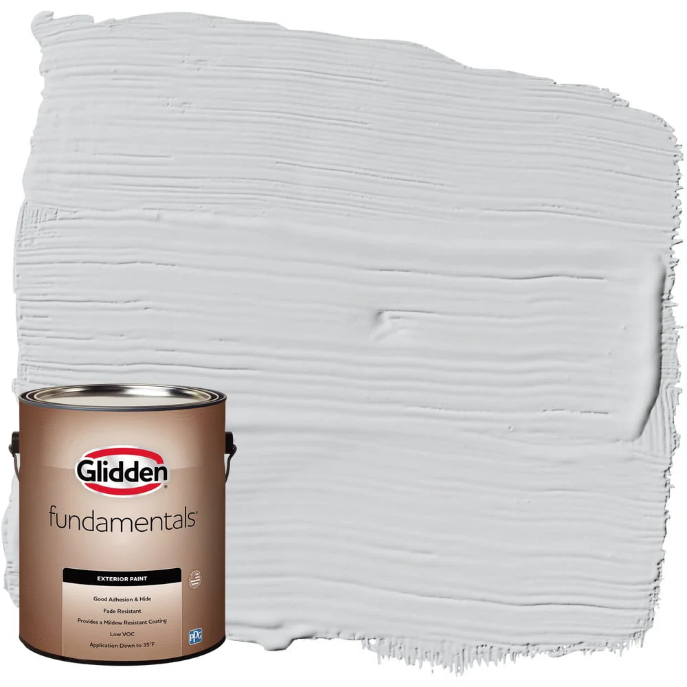 Glidden Fundamentals Exterior Paint Elemental / Gray, Flat, 1 Gallon