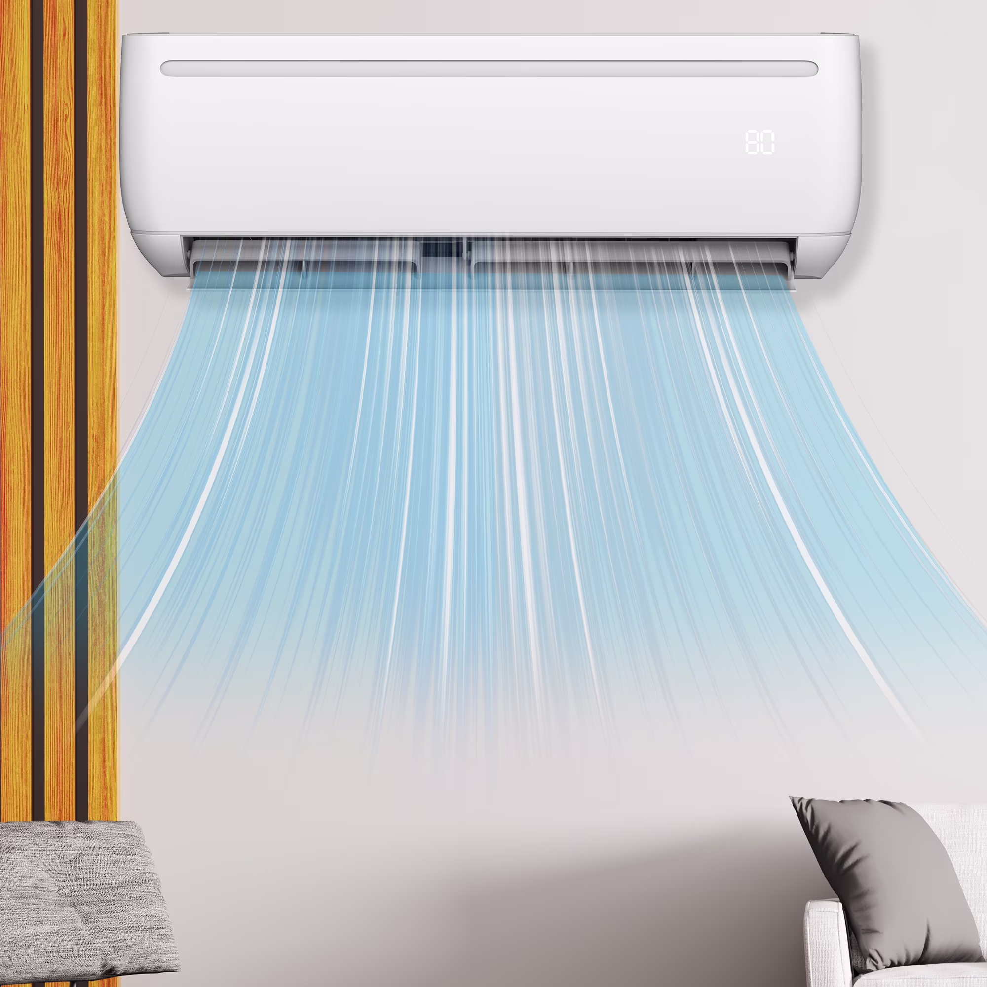 Dextrus Mini Split Air Conditioner & Heater for Rooms up to 1250 Sq. Ft., 18000 BTU Air Conditioner with WiFi Control, Alexa Compatible, 19 SEER2, 208-230V, White