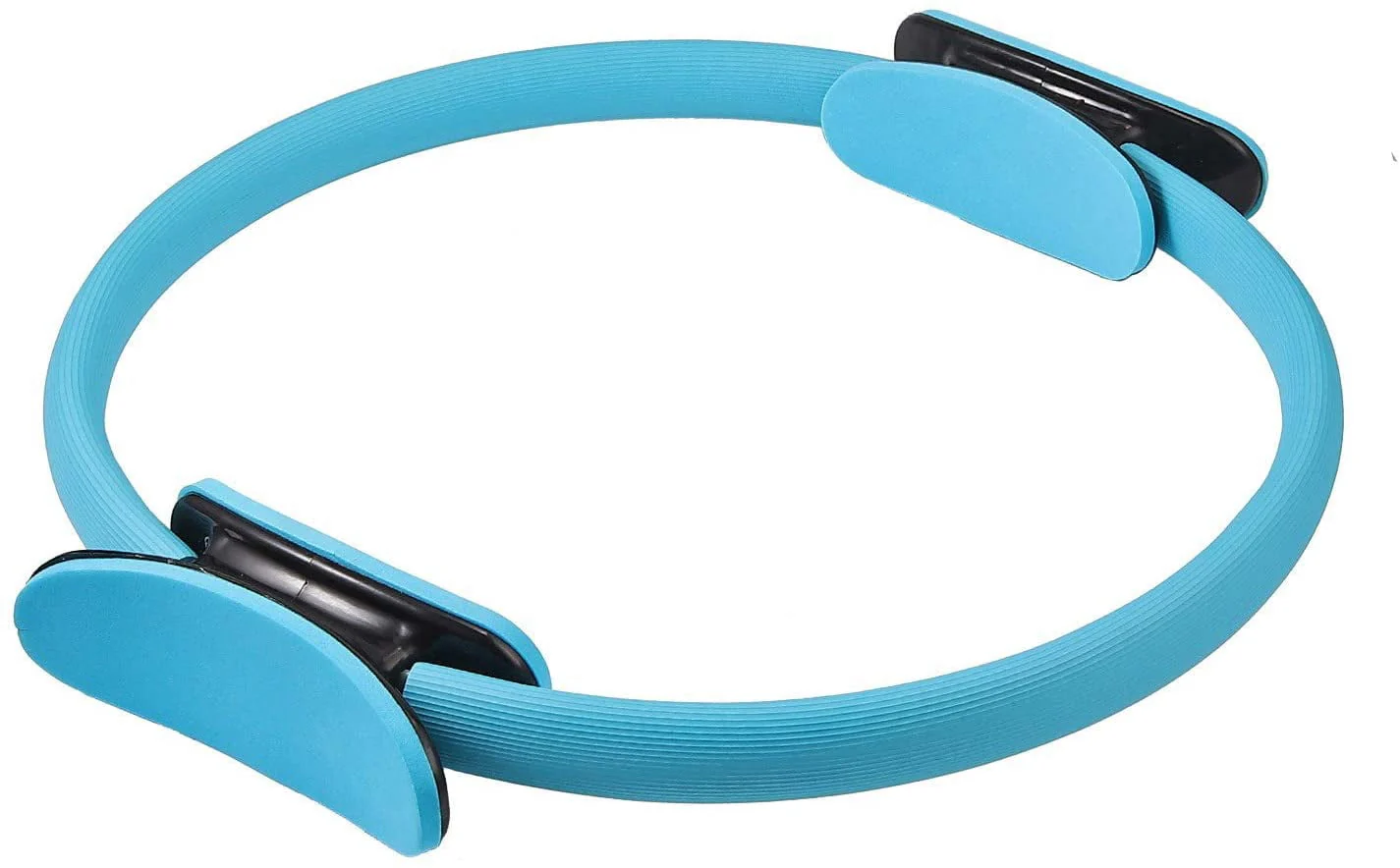 Pilates Ring Fitness Circle - Lightweight & Durable Foam Padded Handles | Flexible Resistance Exercise Equipment for Toning Arms, Thighs/Legs & Core,Blue,Blue，G12974