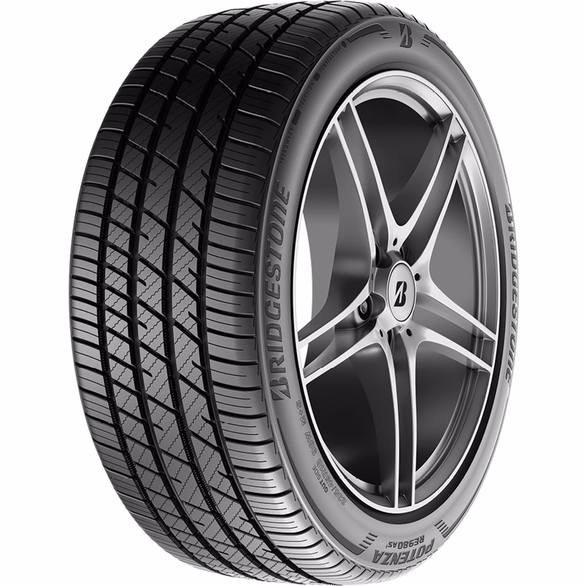 Bridgestone Potenza RE980AS+ Performance 235/55R17 99W Passenger Tire