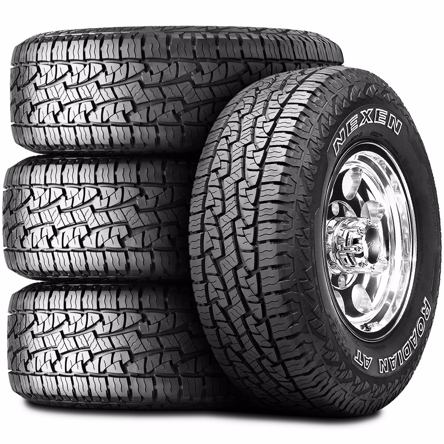 Set of 4 (FOUR) Nexen Roadian AT Pro RA8 265/70R17 115S A/T All Terrain Tires Fits: 2014-18 Chevrolet Silverado 1500 WT, 2010-21 GMC Sierra 1500 SLE