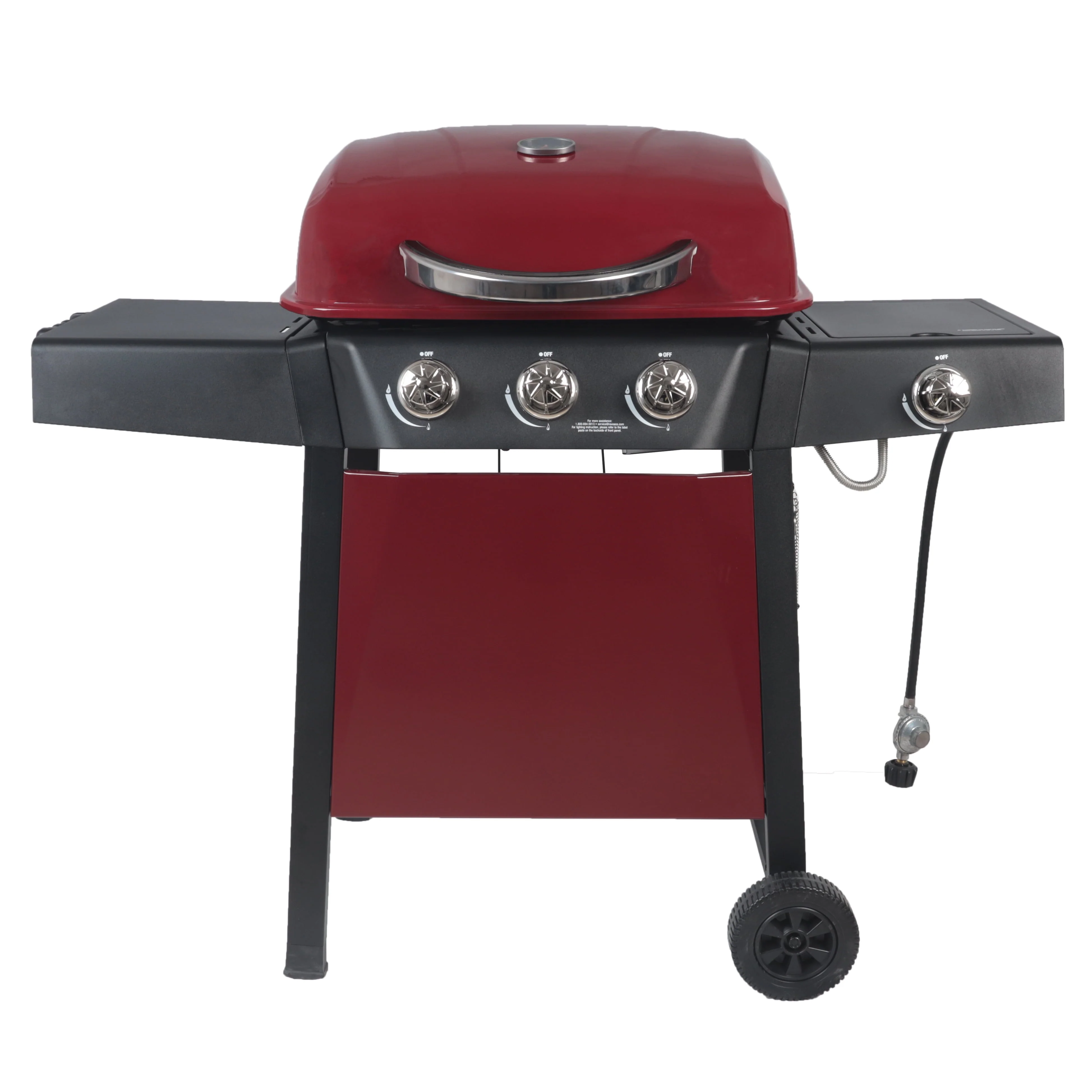 RevoAce 4 Burner Propane Gas Grill Including a Side Burner, Red Sedona, GBC1729WRS